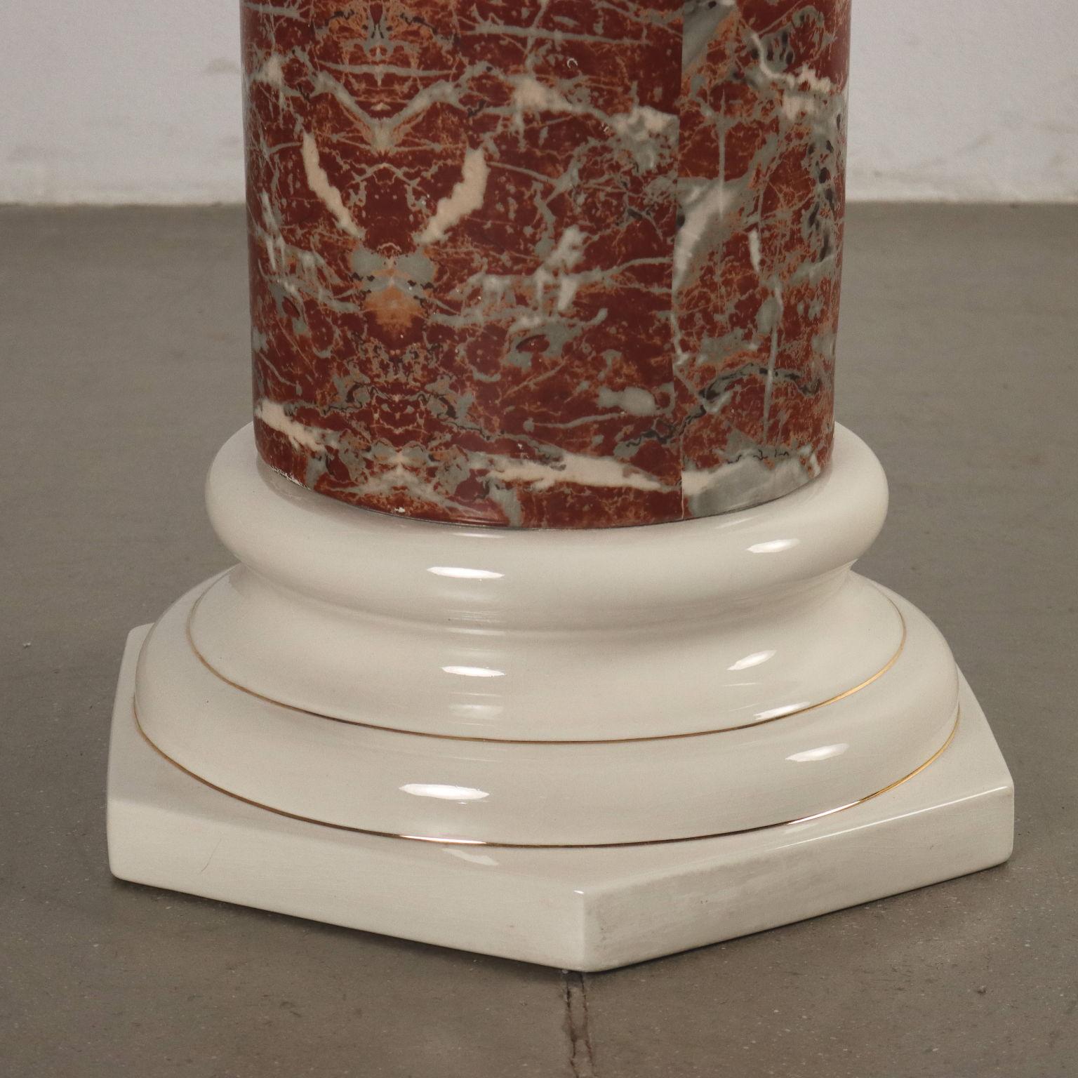 Paar Büsten von Kaisern und Säulen aus Keramik Tommaso Barbi im Angebot 5