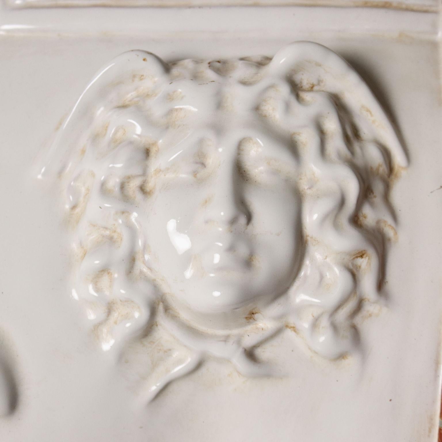 Coppia di Busti di Imperatori e Colonne in Ceramica Tommaso Barbi 14