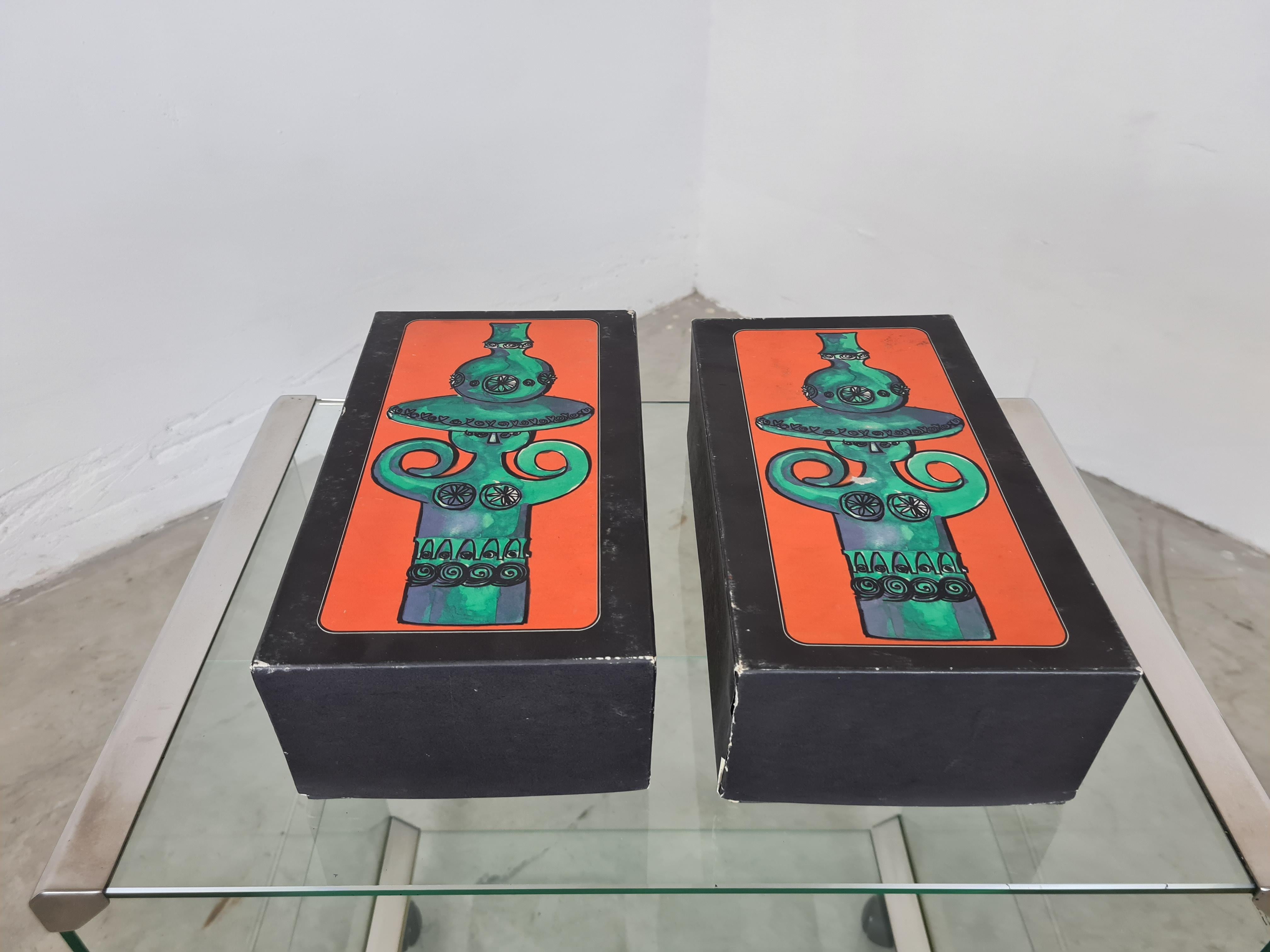 Pair of Candelabra by Bjorn Wiinbland for Rosenthal Studio-Line In Excellent Condition For Sale In Torino, IT