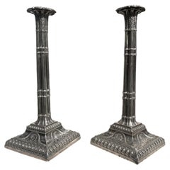 Coppia di Candelieri Georgiani in Argento Sterling Orlando Jackson Londra 1772