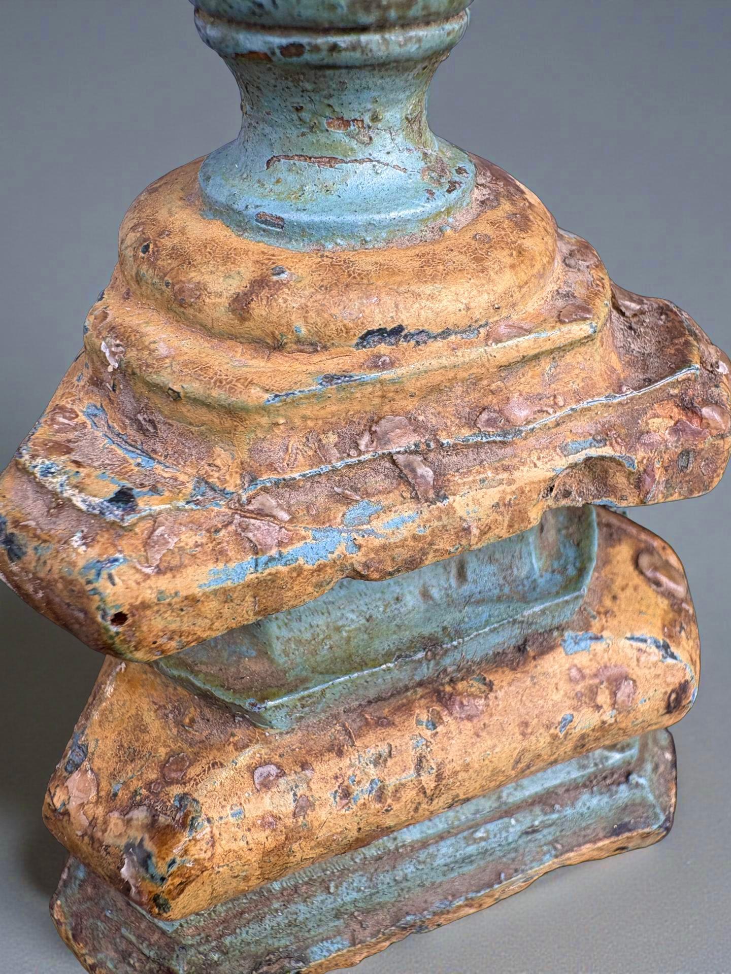 Coppia di Candelieri in Legno Laccato Italia XVIII secolo (Louis XIV.) im Angebot