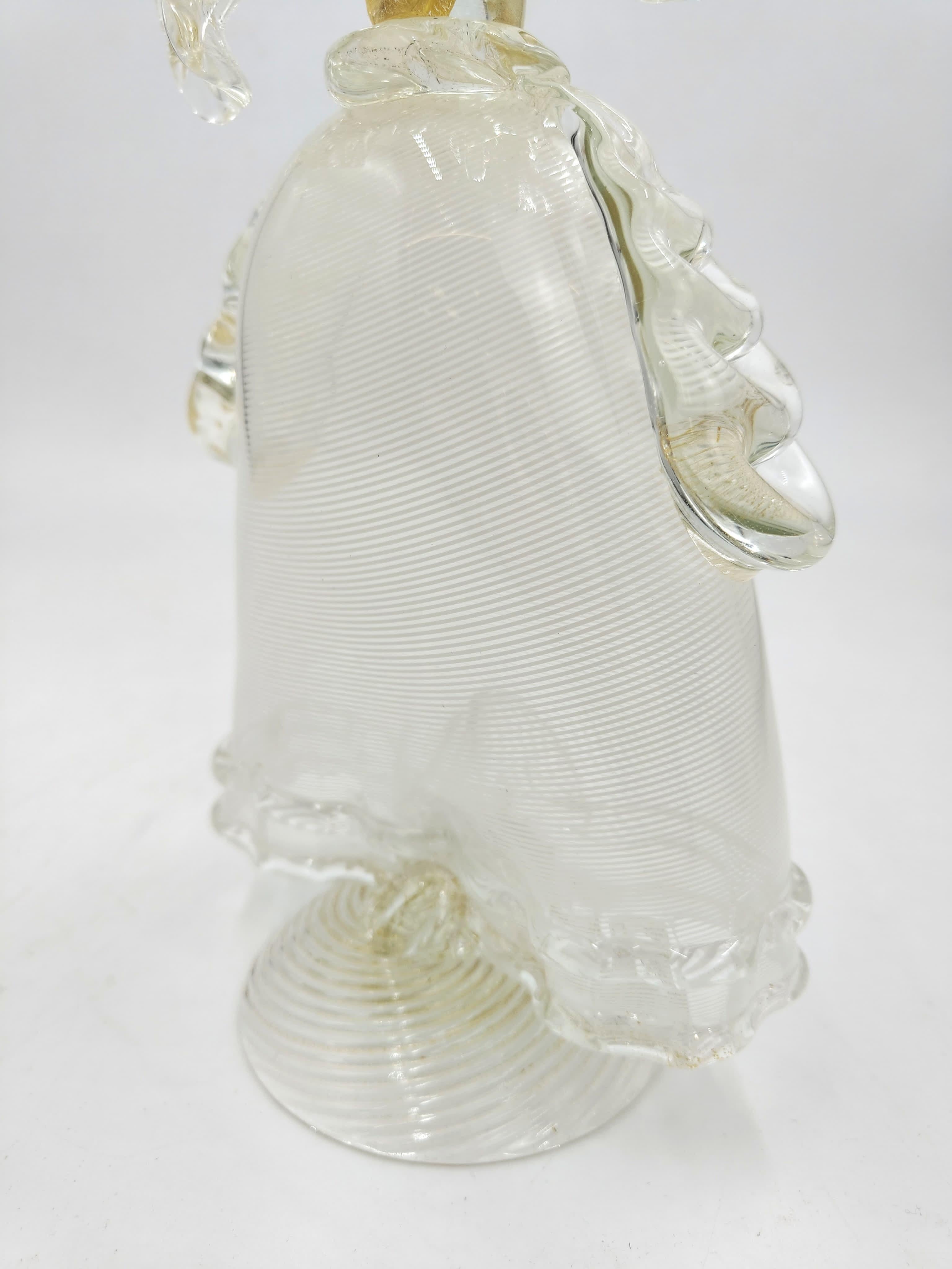 Pair of Murano glass candlesticks, Goldoni figurines, Italy, 1980s For Sale 10