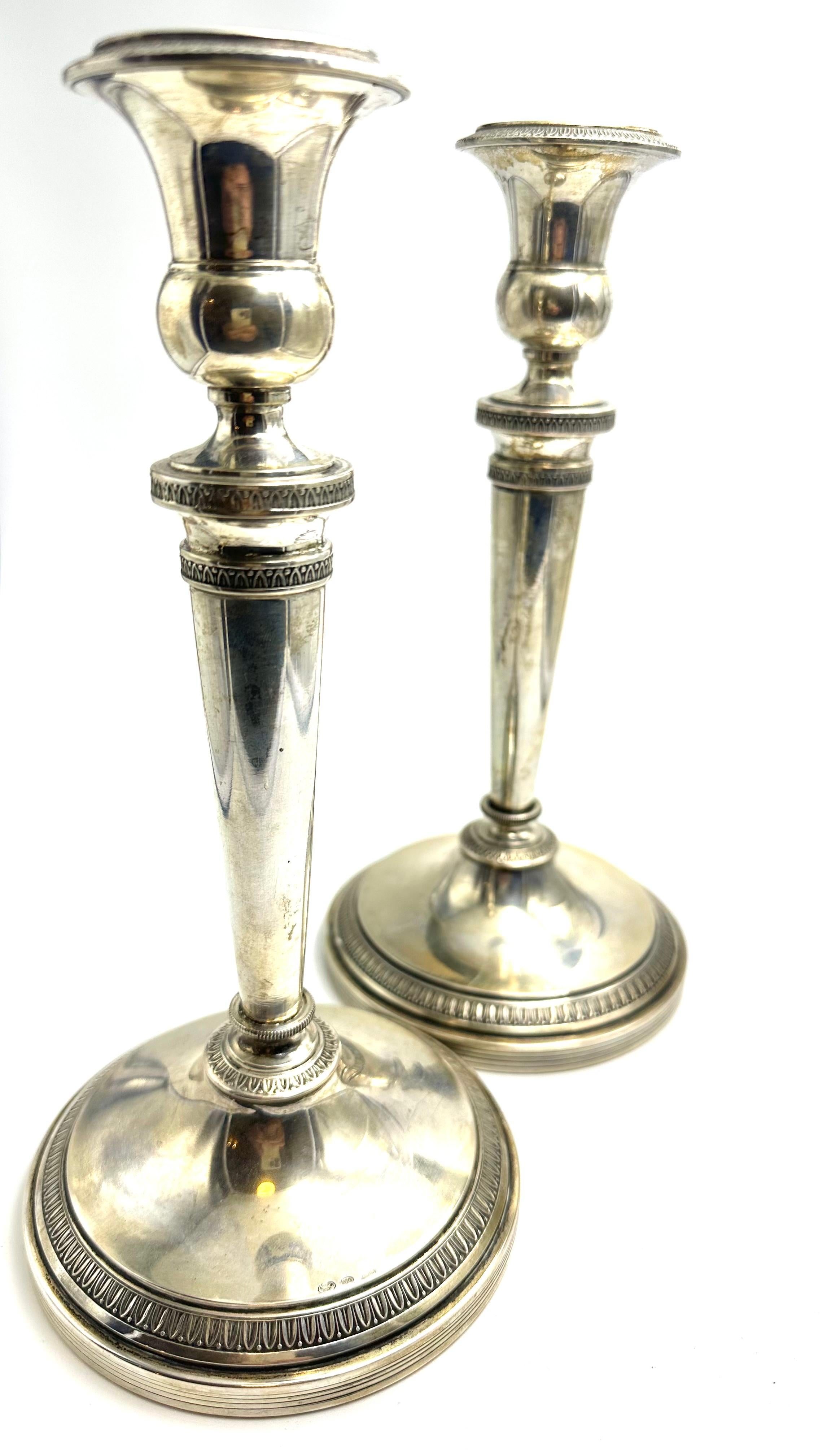 Pair of Italian silver candlesticks PETRUZZI ANTONIO & BRANCA UGO In Excellent Condition For Sale In Sežana, SI
