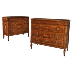 Pair of Neoclassical Dressers, Piacenza Early 19th Century