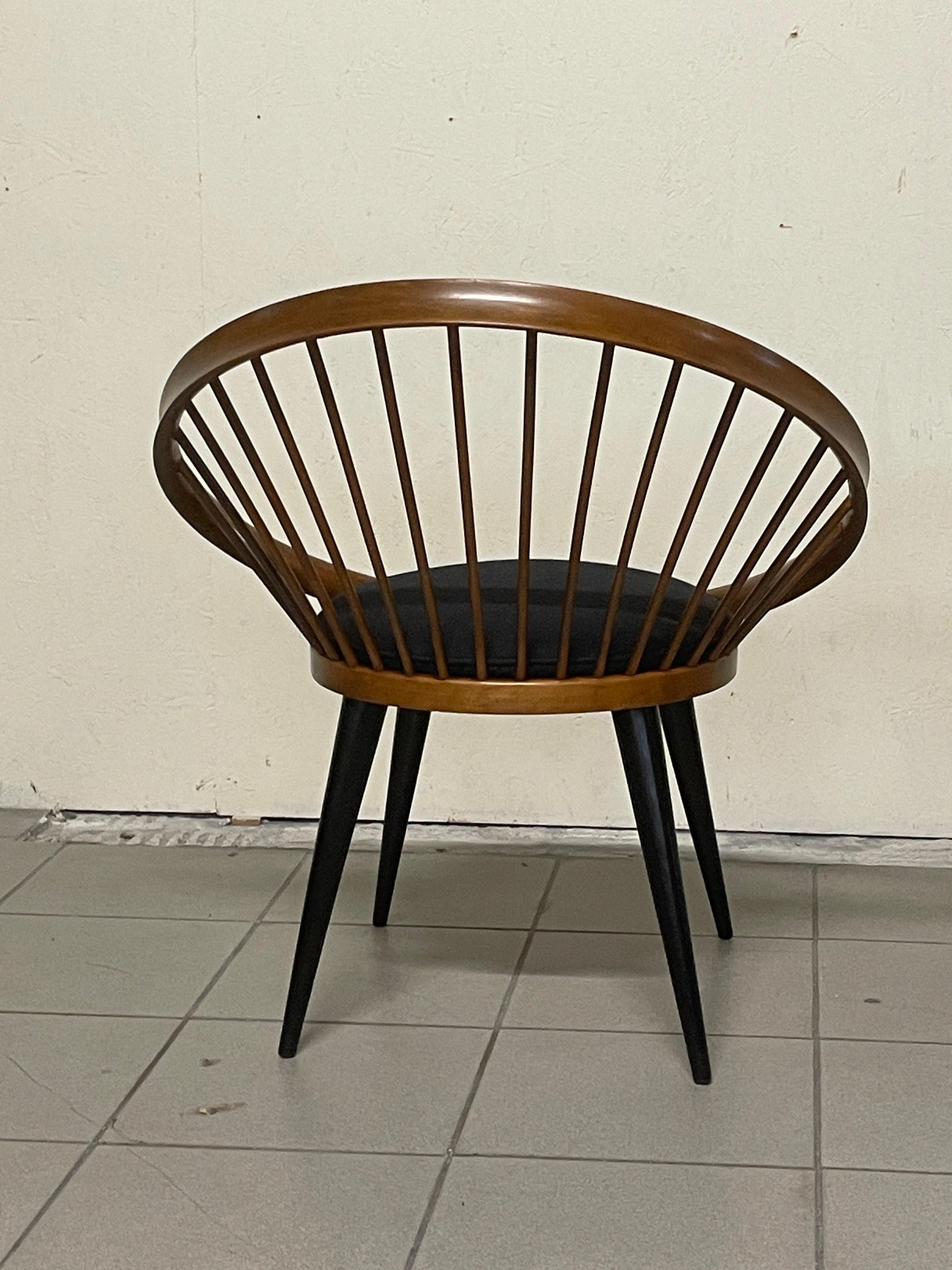Paire de chaises circulaires d'Yngve Ekstrom, années 1960 en vente 3