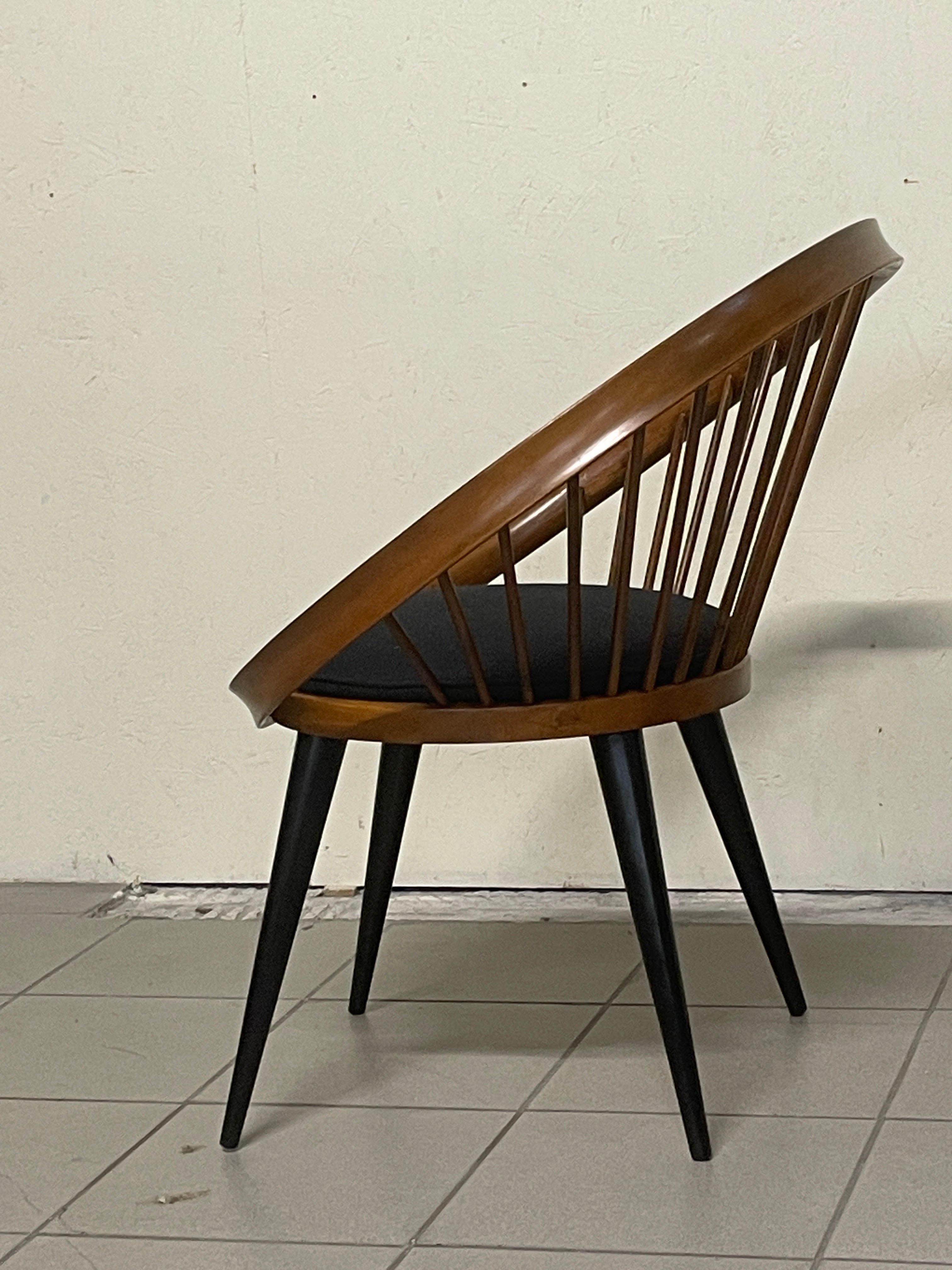 Paire de chaises circulaires d'Yngve Ekstrom, années 1960 en vente 6