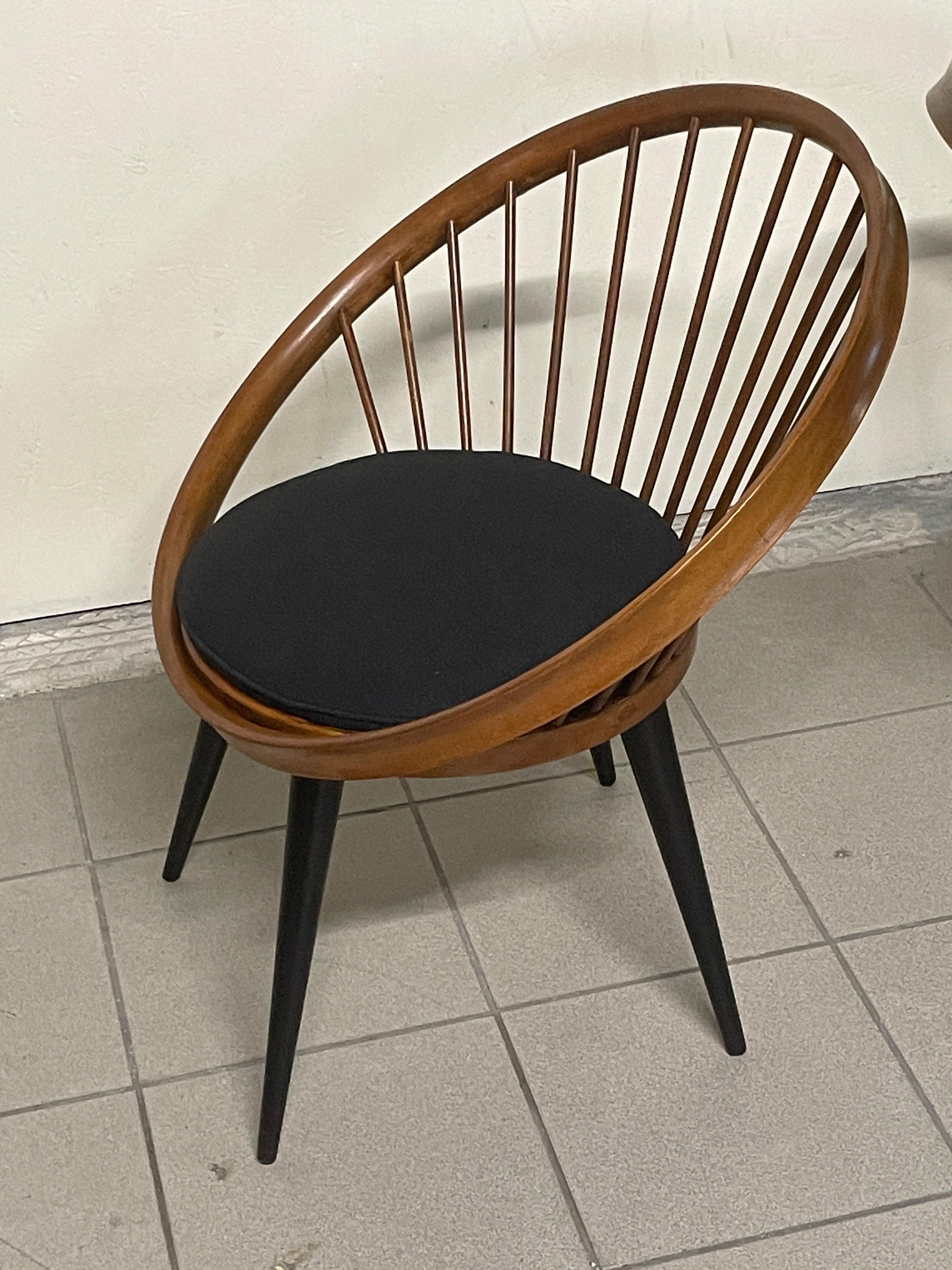 Paire de chaises circulaires d'Yngve Ekstrom, années 1960 en vente 8
