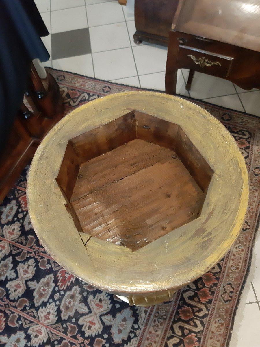 European Coppia di colonne dorate in stile Impero – Italia, anni '80 en vente