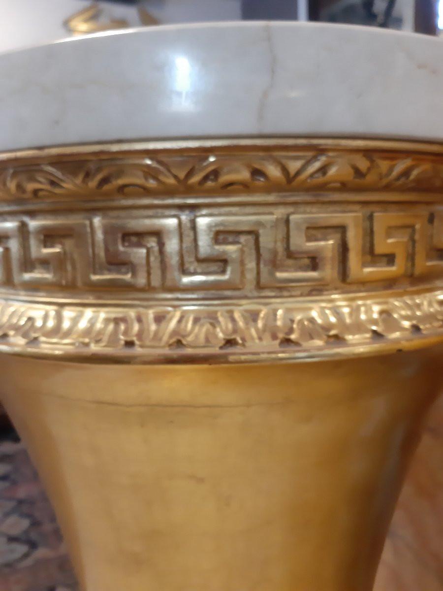 20th Century Coppia di colonne dorate in stile Impero – Italia, anni '80 en vente
