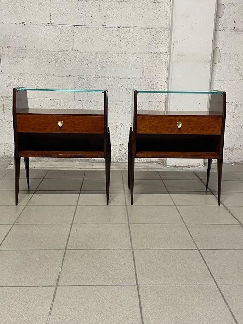 Mid-Century Modern Pair of nightstands from the 1950s For Sale