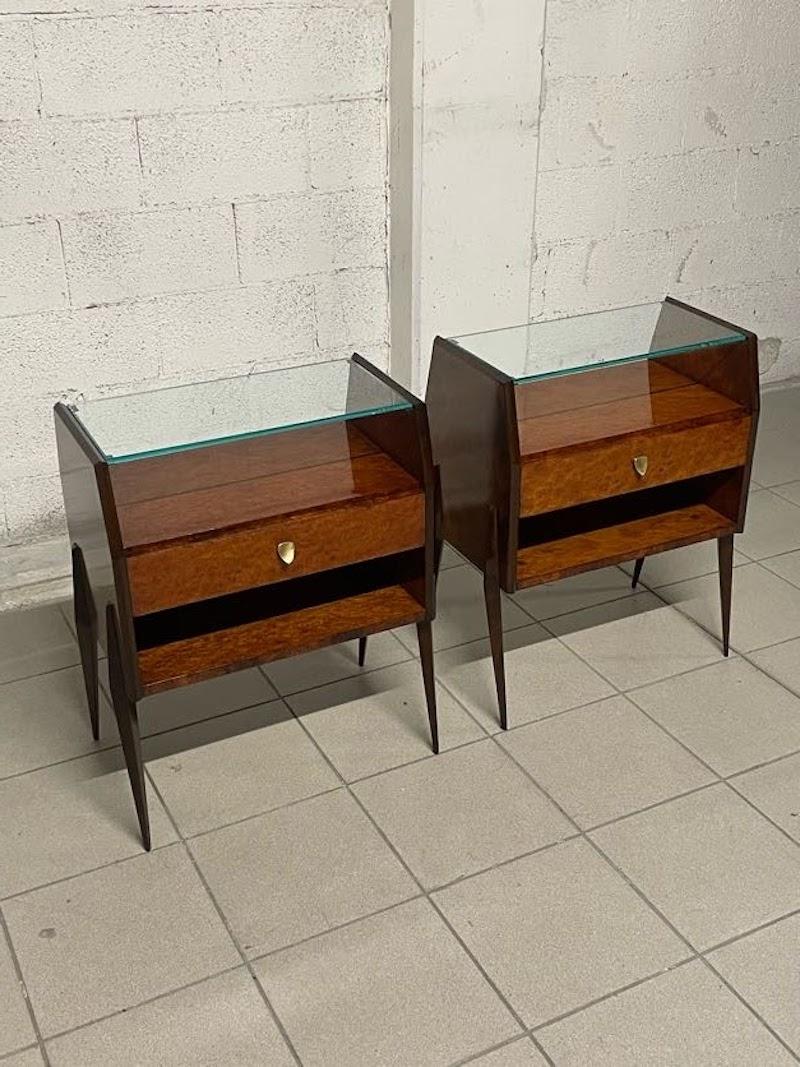 Italian Pair of nightstands from the 1950s For Sale