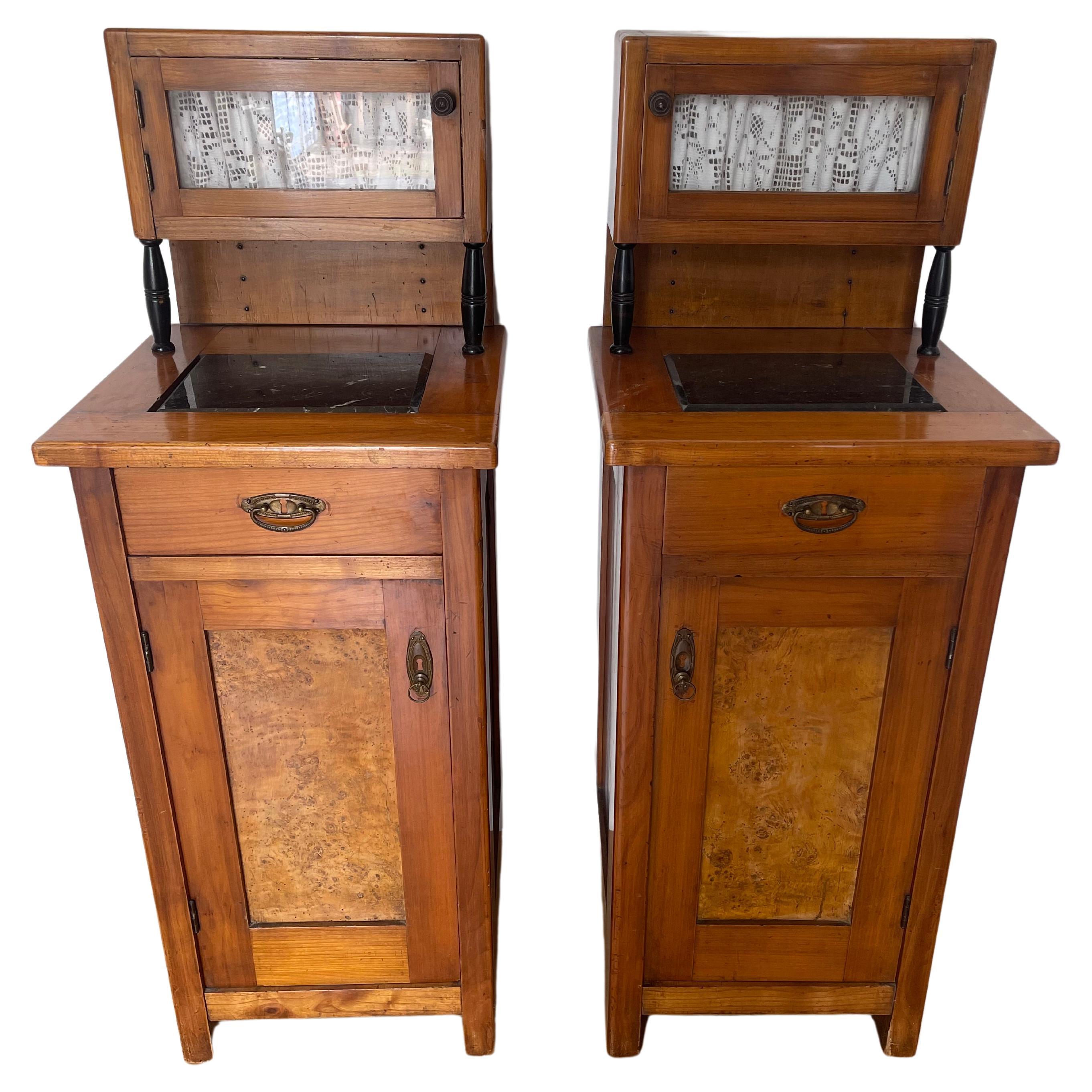 Pair of bedside tables antique 900 For Sale