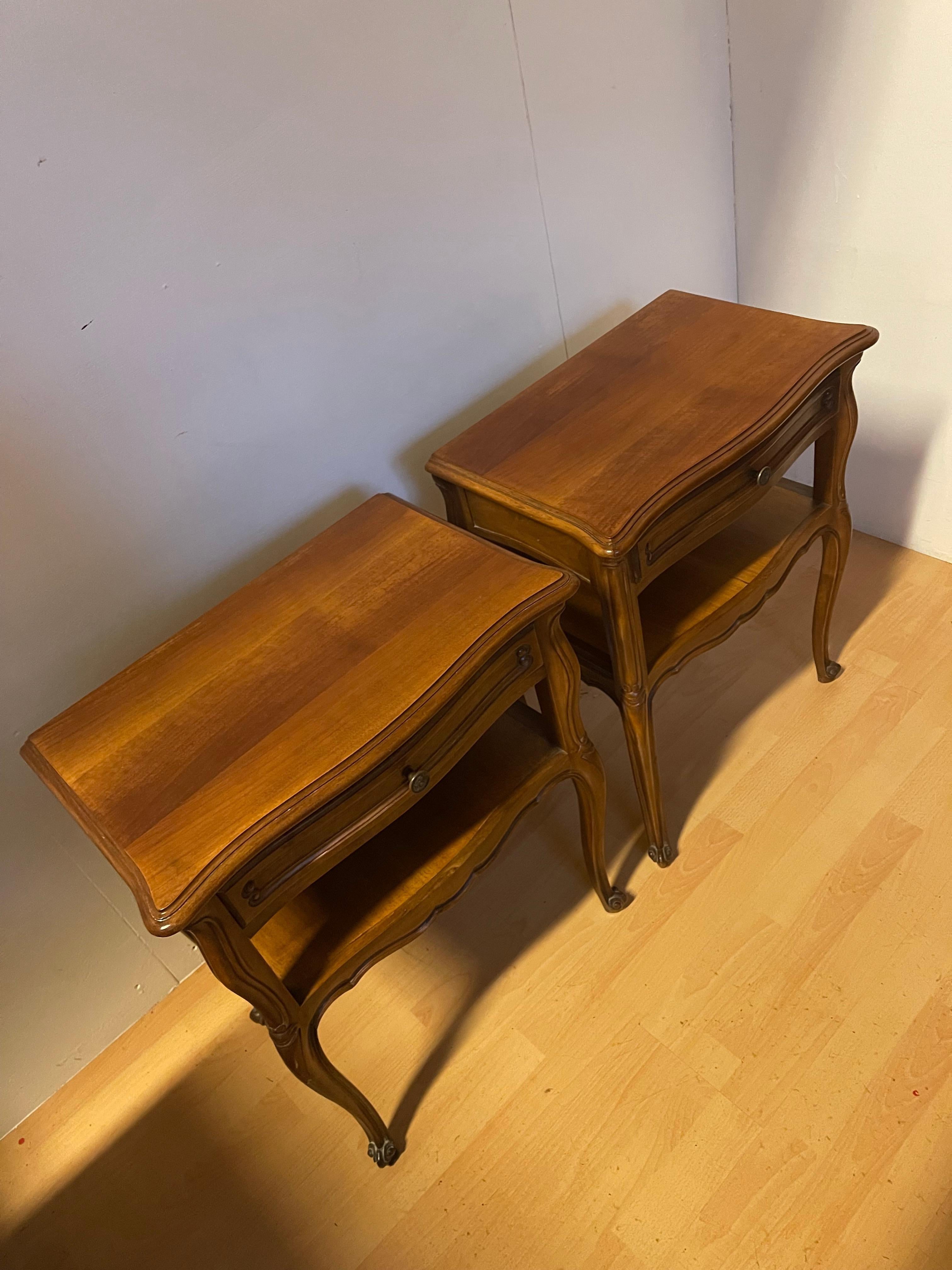 Pair of bedside tables with chests French style early xx century For Sale 2