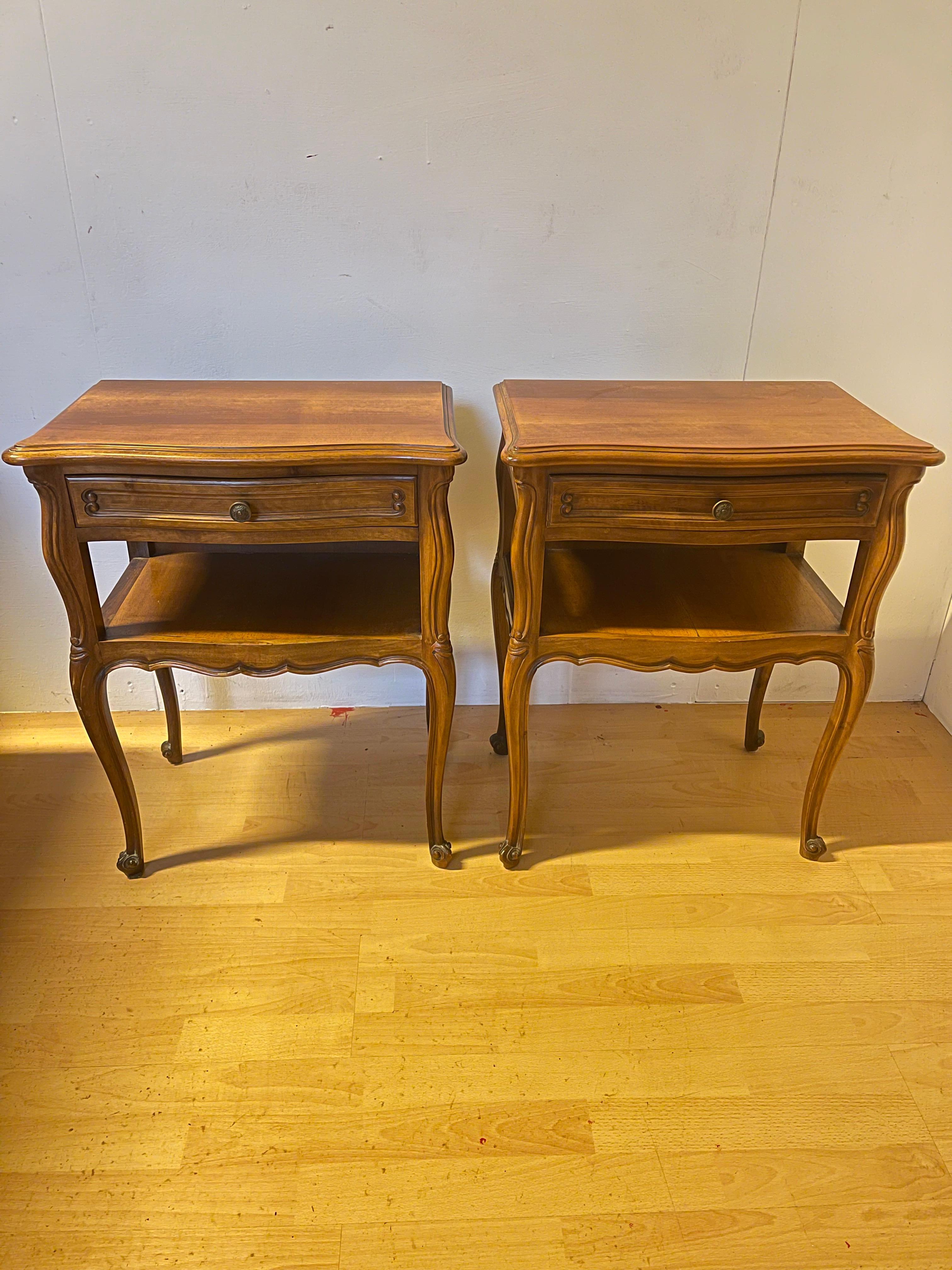 Pair of bedside tables with casseto French style early 20th century - Private collection Domenico Rugiano.