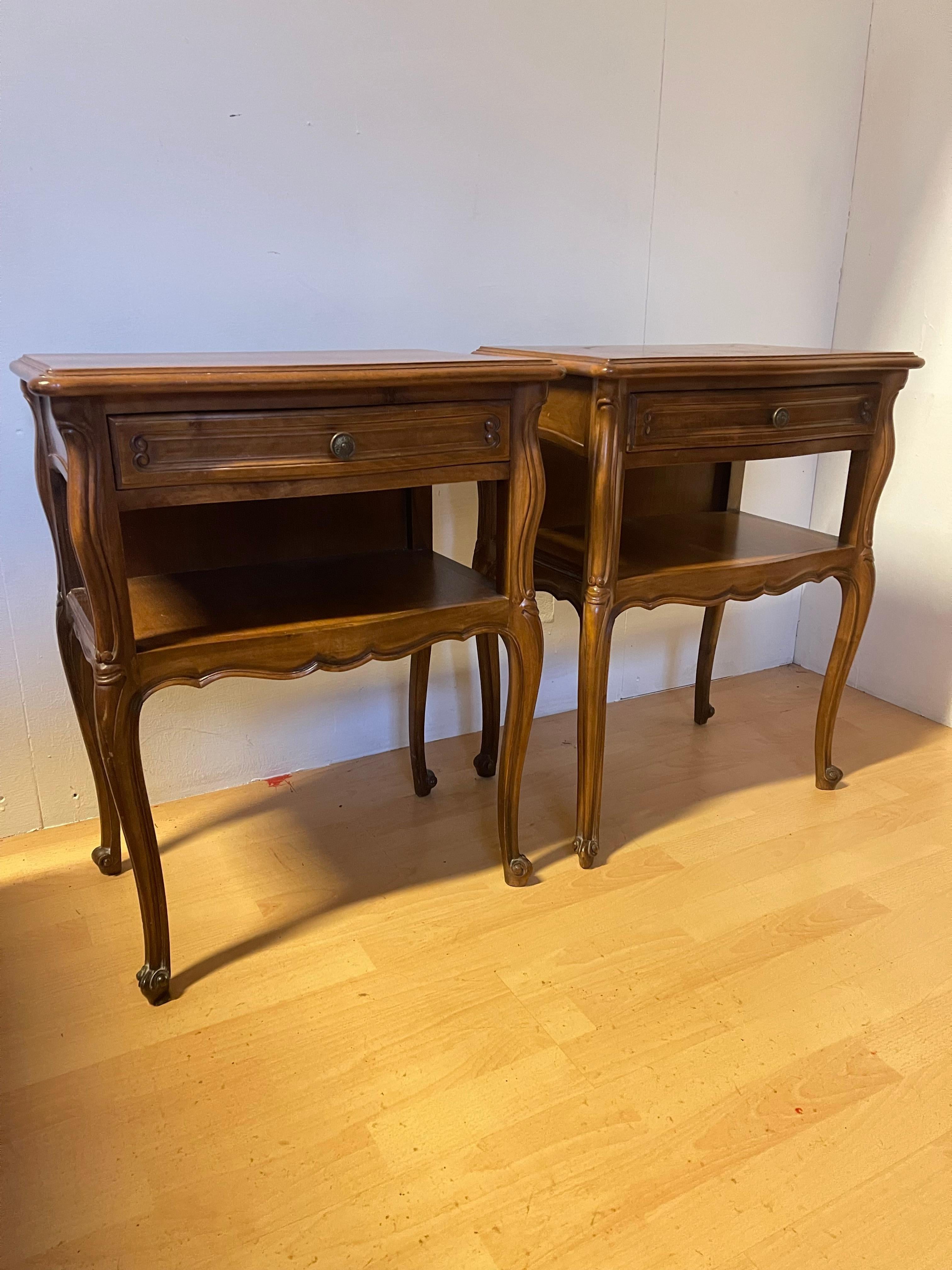 Other Pair of bedside tables with chests French style early xx century For Sale