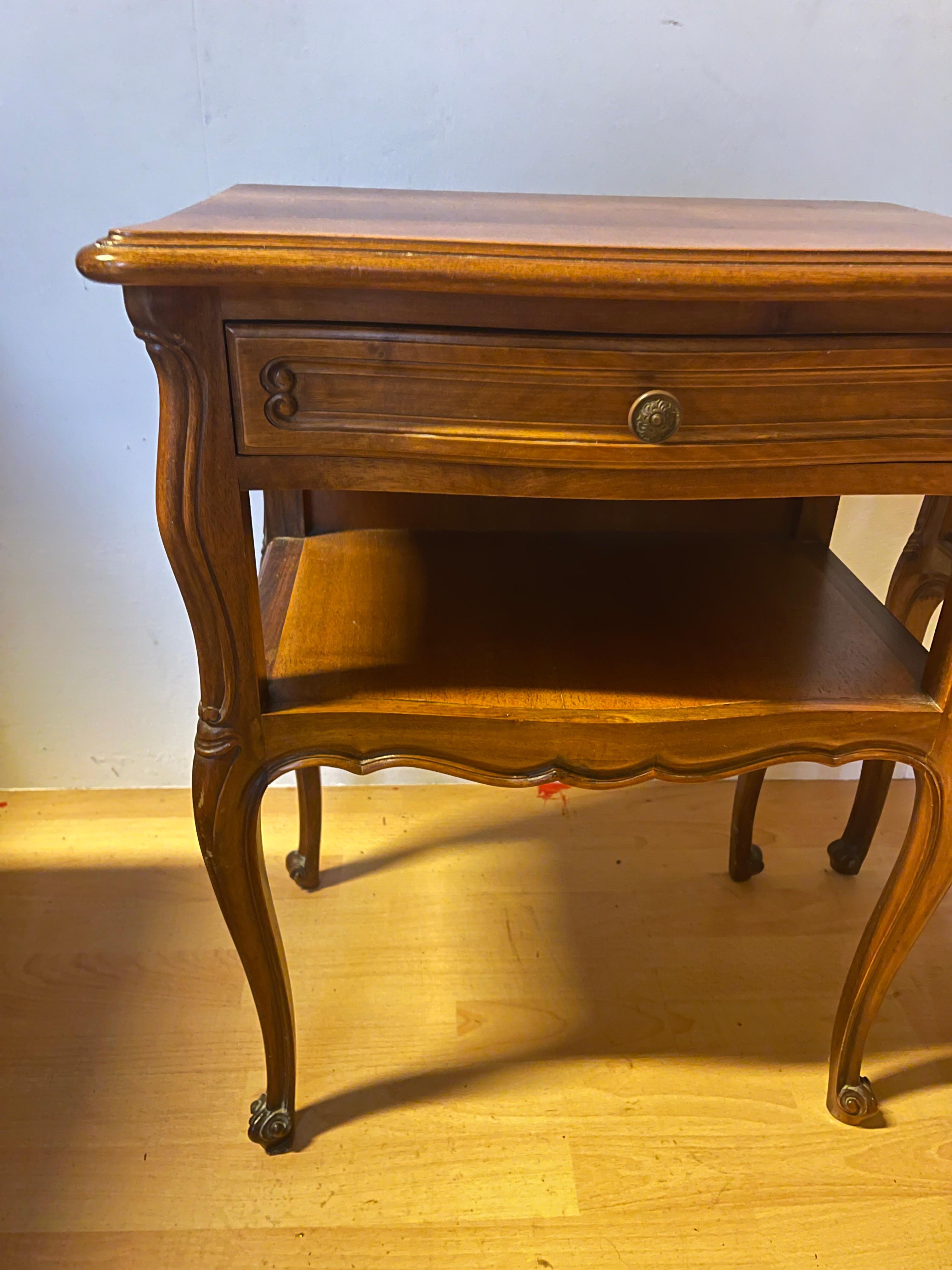 Pair of bedside tables with chests French style early xx century For Sale 1
