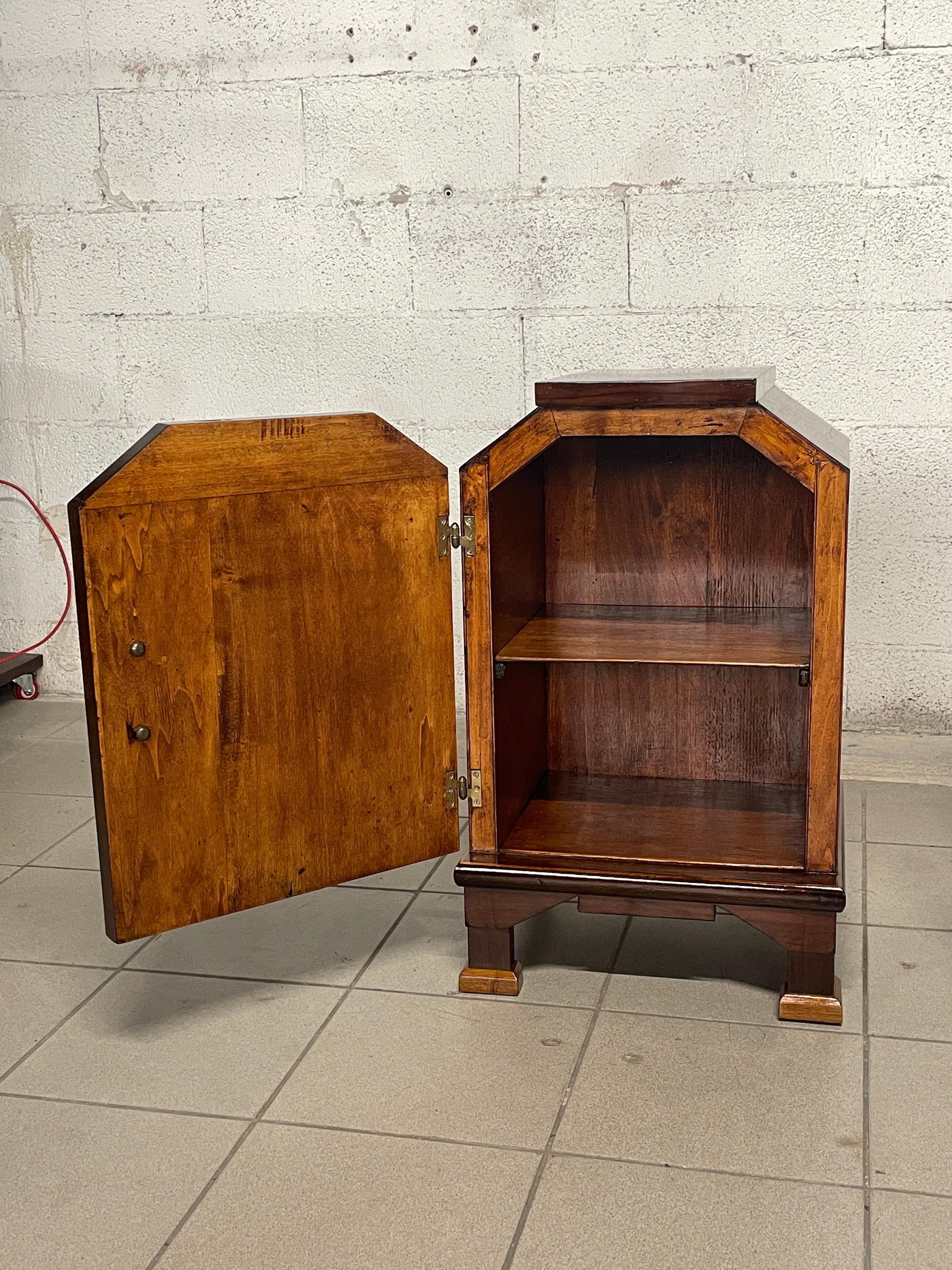 Pair of deco bedside tables, 1930s For Sale 10