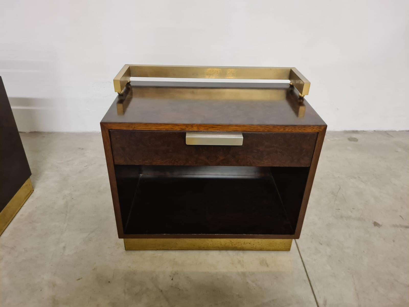 Paire de tables de chevet de Luciano Frigerio 1970 Bon état - En vente à Torino, IT