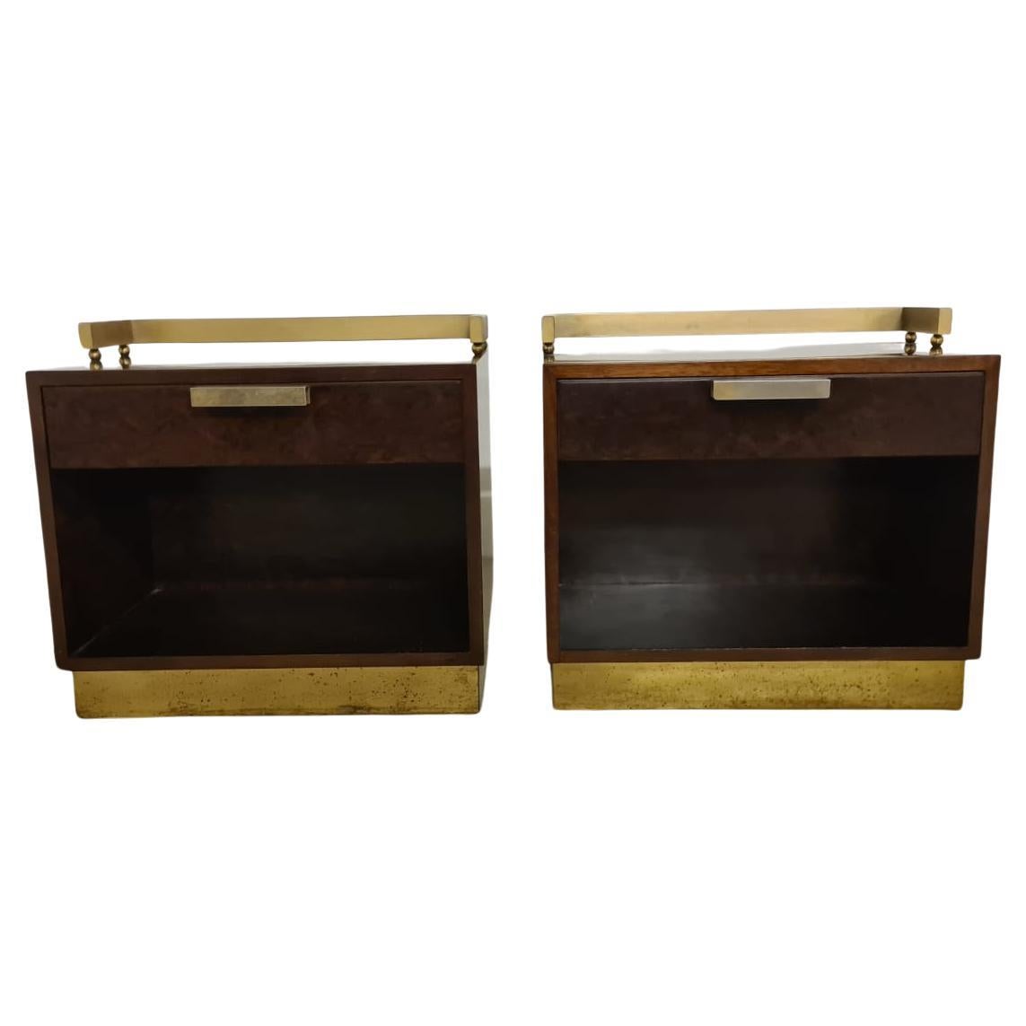 Pair of nightstands by Luciano Frigerio 1970s'