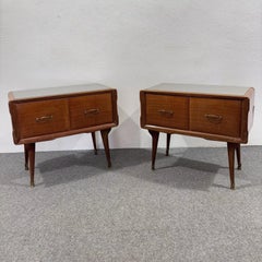Pair Of Gio Ponte Nightstands Mid-Century 1950's Style