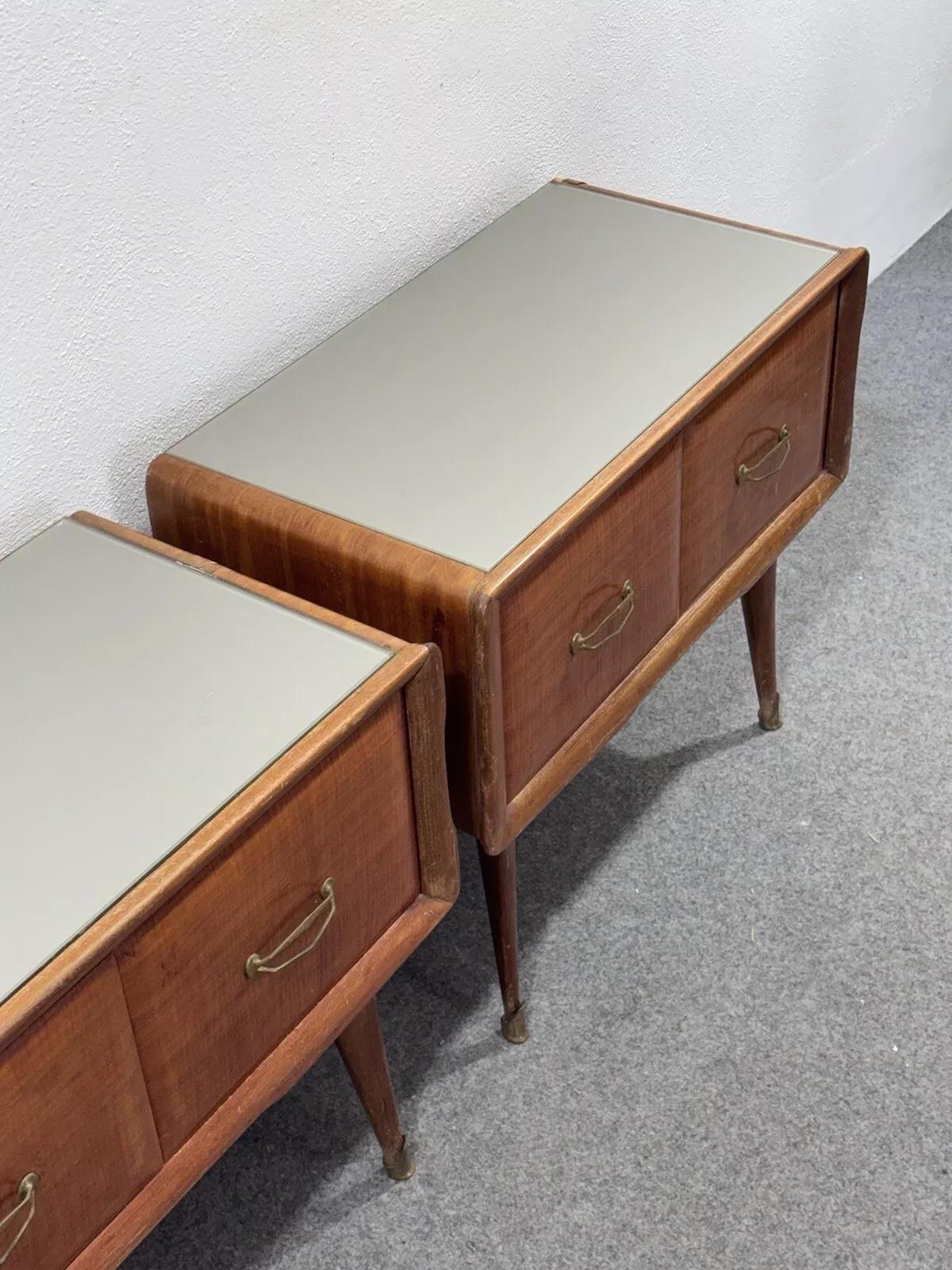 Italian Coppia Di Comodini Gio Ponte Style Mid-Century 1950’s in vendita