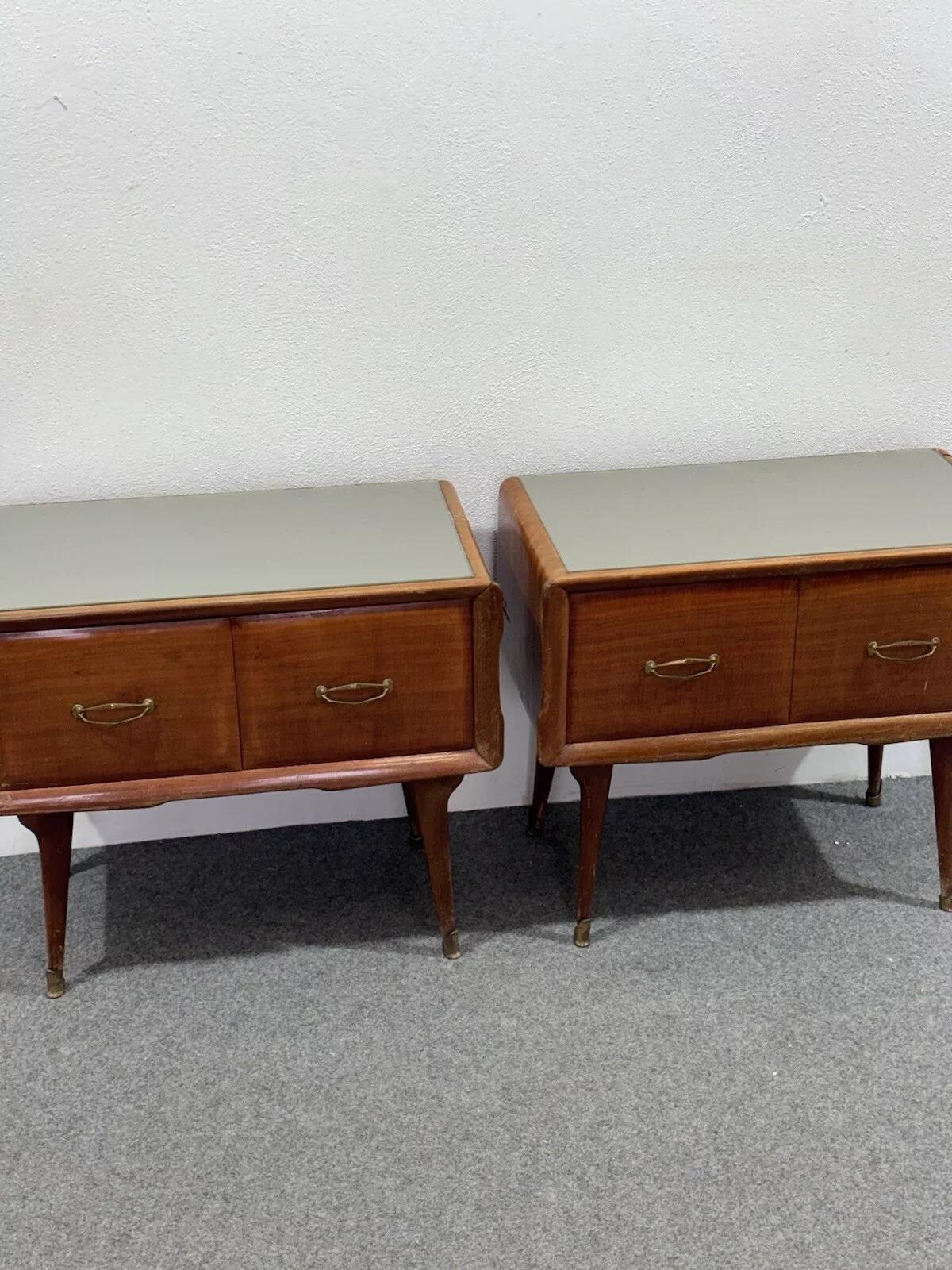 Coppia Di Comodini Gio Ponte Style Mid-Century 1950’s In condizioni buone in vendita a Taranto, IT
