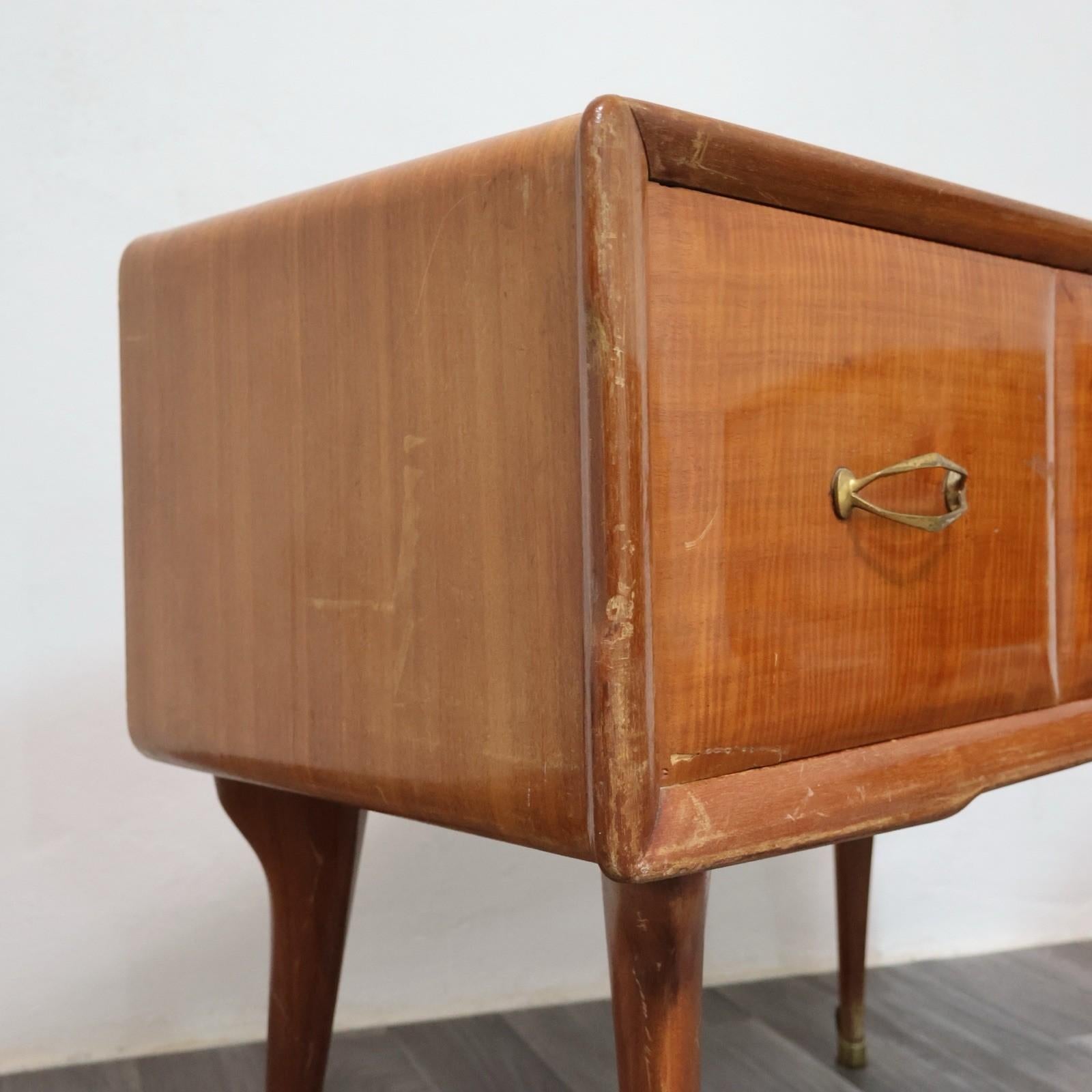 Coppia Di Comodini Gio Ponti Style Mid-Century 1950's Modernariato Design en vente 5