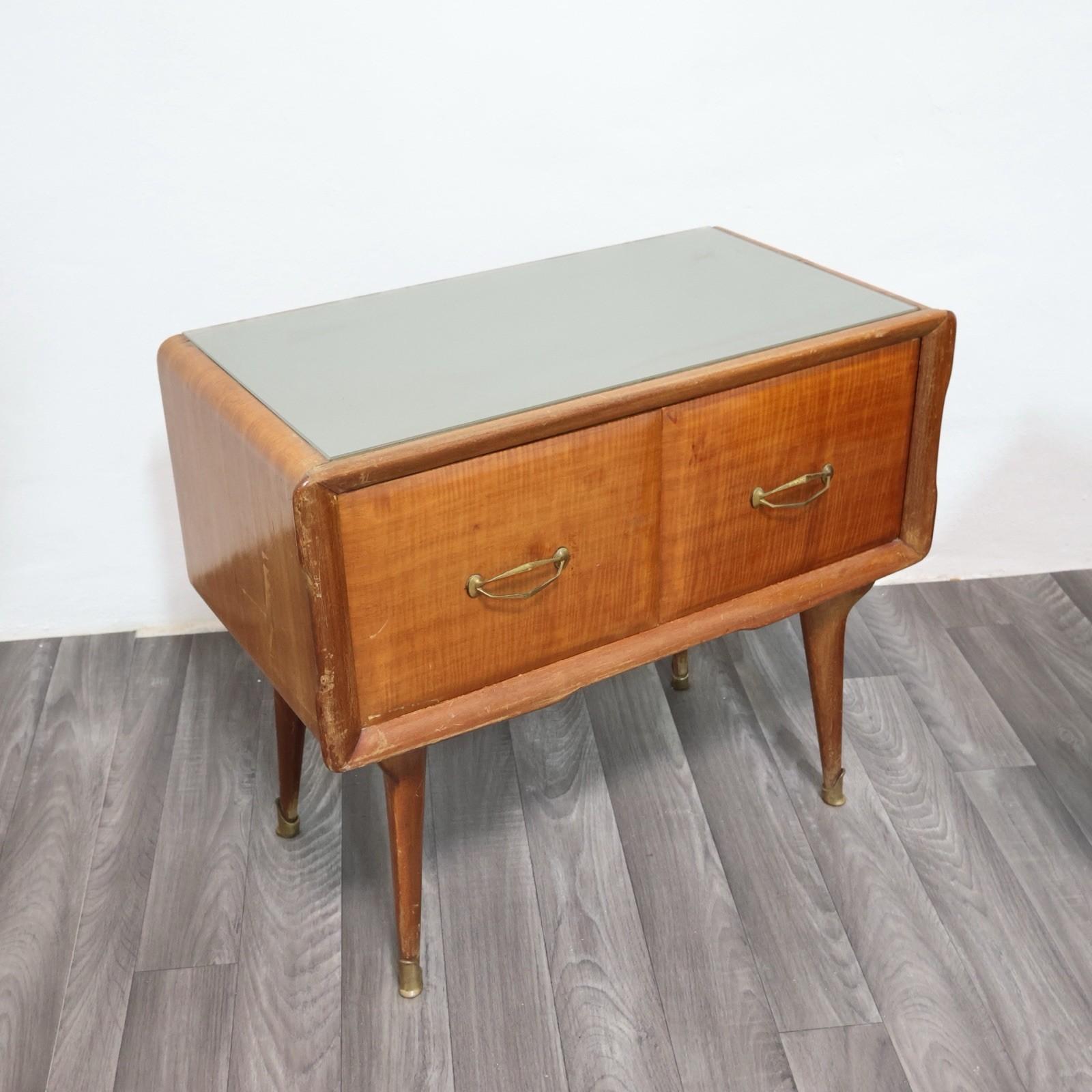 Coppia Di Comodini Gio Ponti Style Mid-Century 1950's Modernariato Design en vente 1