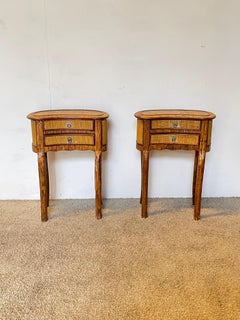 Pair of bamboo and rattan "Timeless Wood" talian bedside tables, 1970s