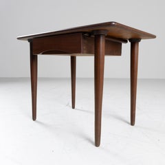 Pair of wooden bedside tables with small drawer, mid-century 1960s style