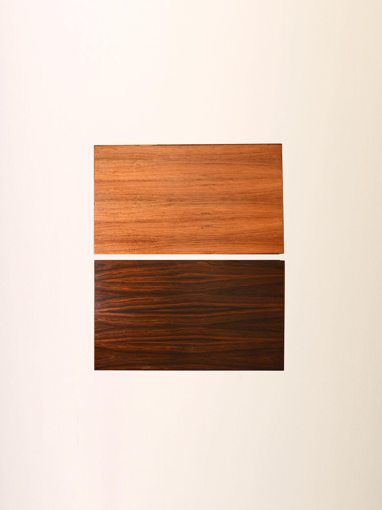 Paire de tables de chevet en bois de rose par Kai Kristiansen en vente 3