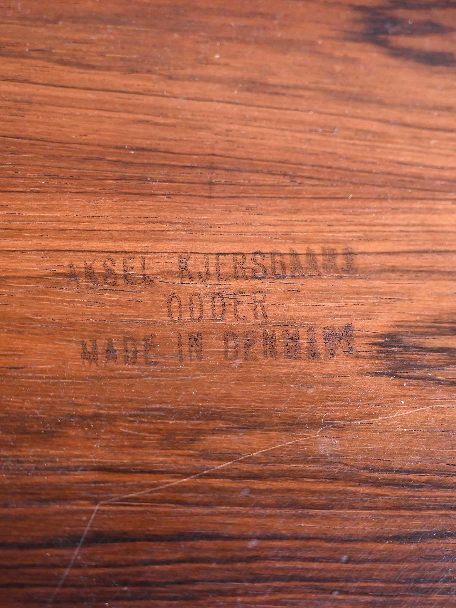 Paire de tables de chevet en bois de rose par Kai Kristiansen en vente 1