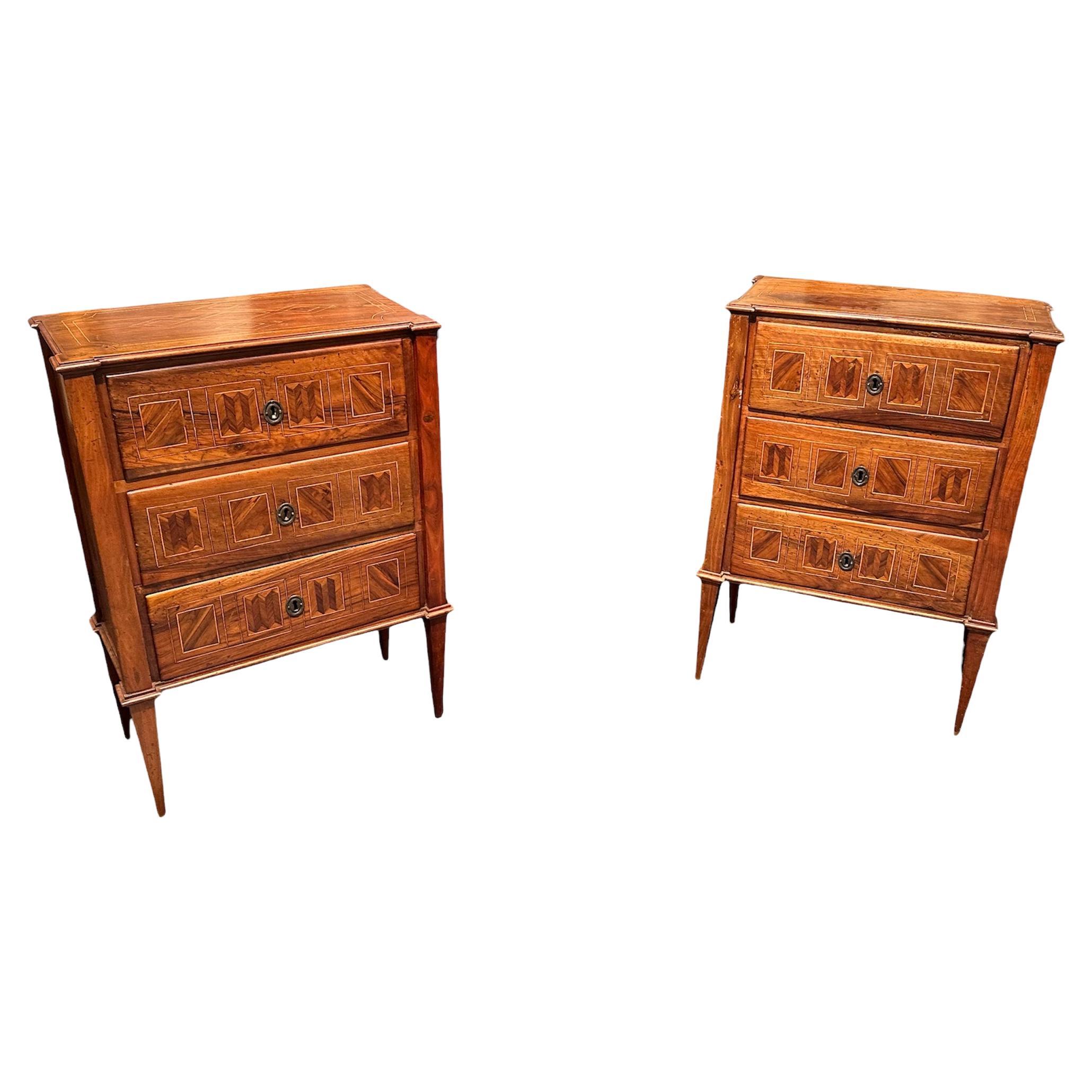 Pair of Louis XVI nightstands For Sale