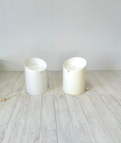 Pair of luminous nightstands, Italy, 1970s