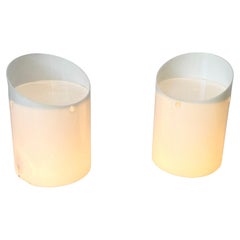 Paire de tables de chevet lumineuses, Italie, années 1970
