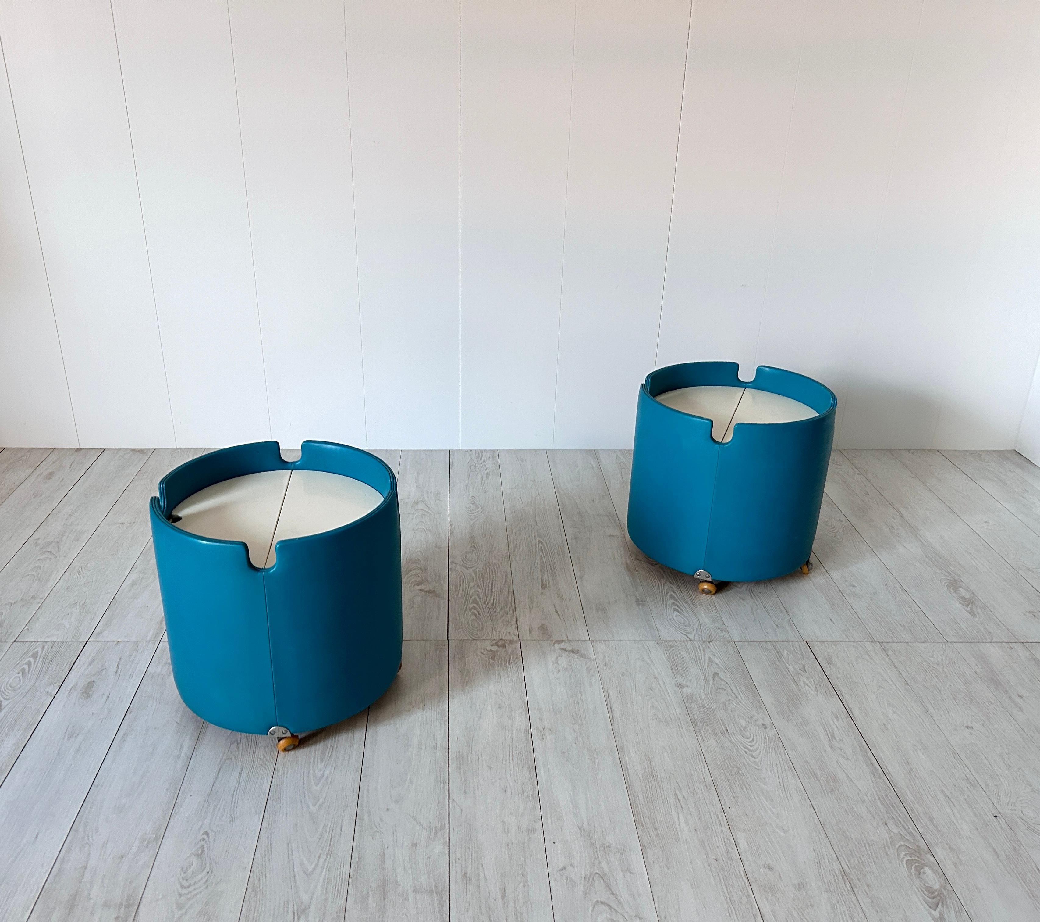 Pair of bedside tables mod. Lullaby, Luigi Massoni for Poltrona Frau For Sale 13