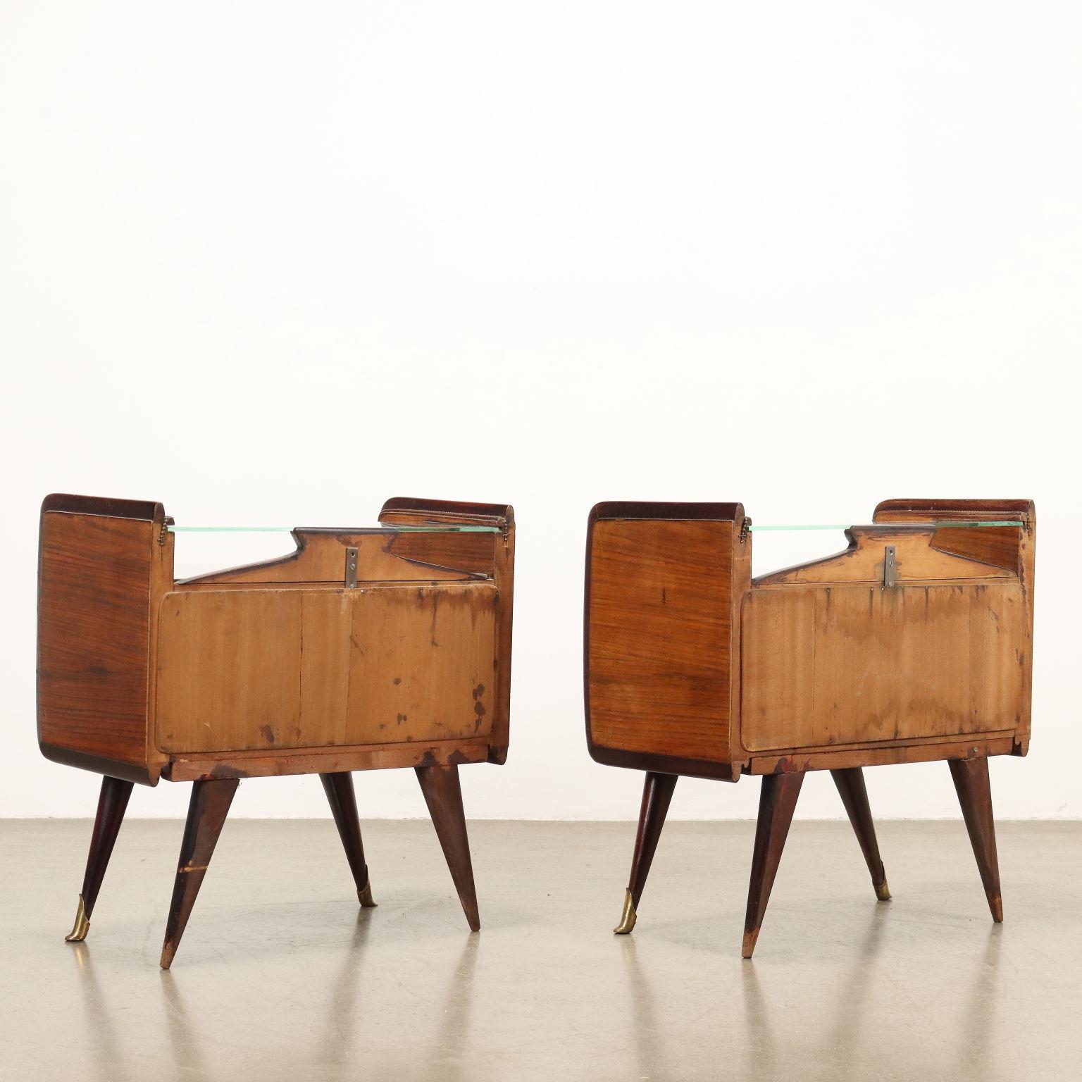 Paire de tables de chevet vintage, années 1950-60 en vente 3