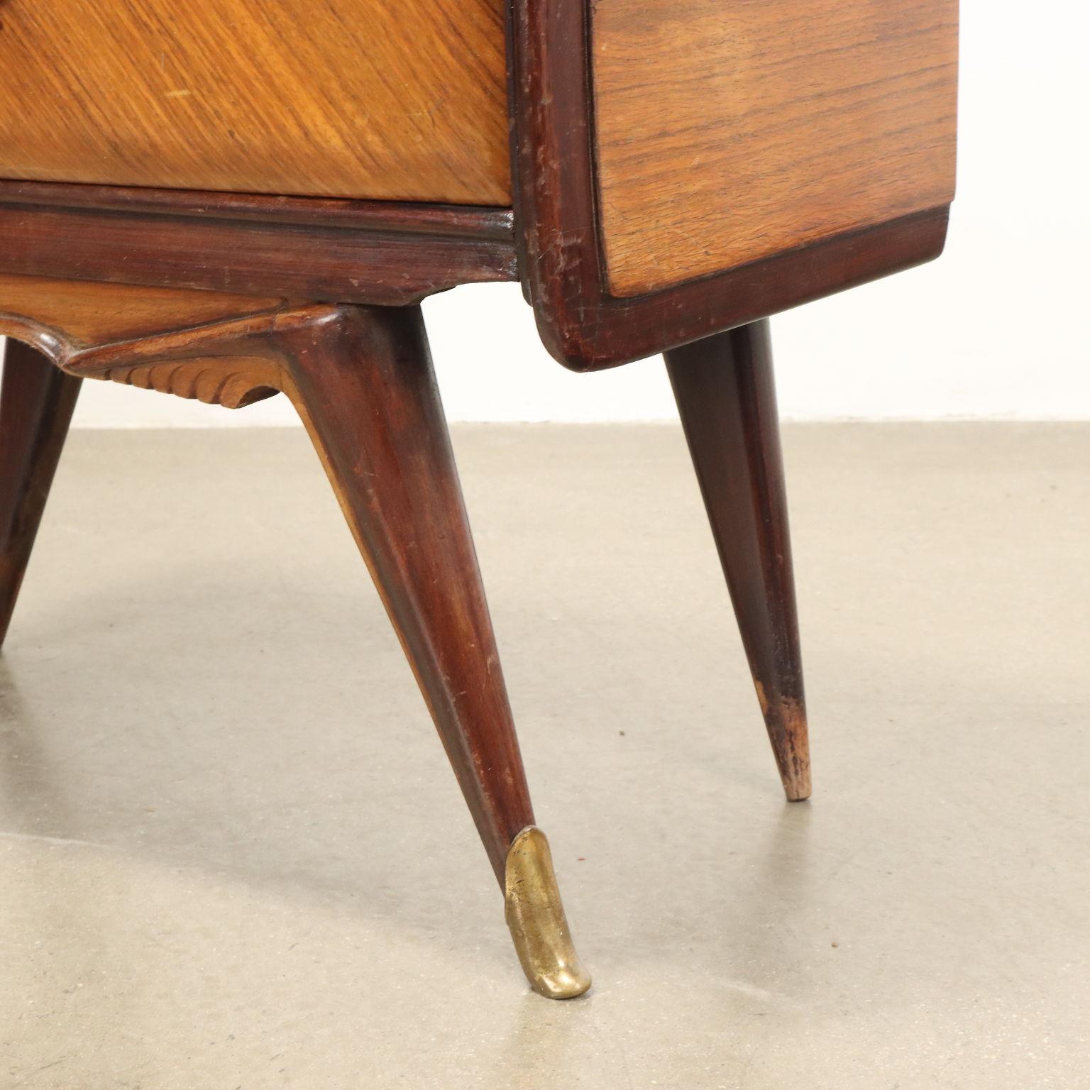 Laiton Paire de tables de chevet vintage, années 1950-60 en vente