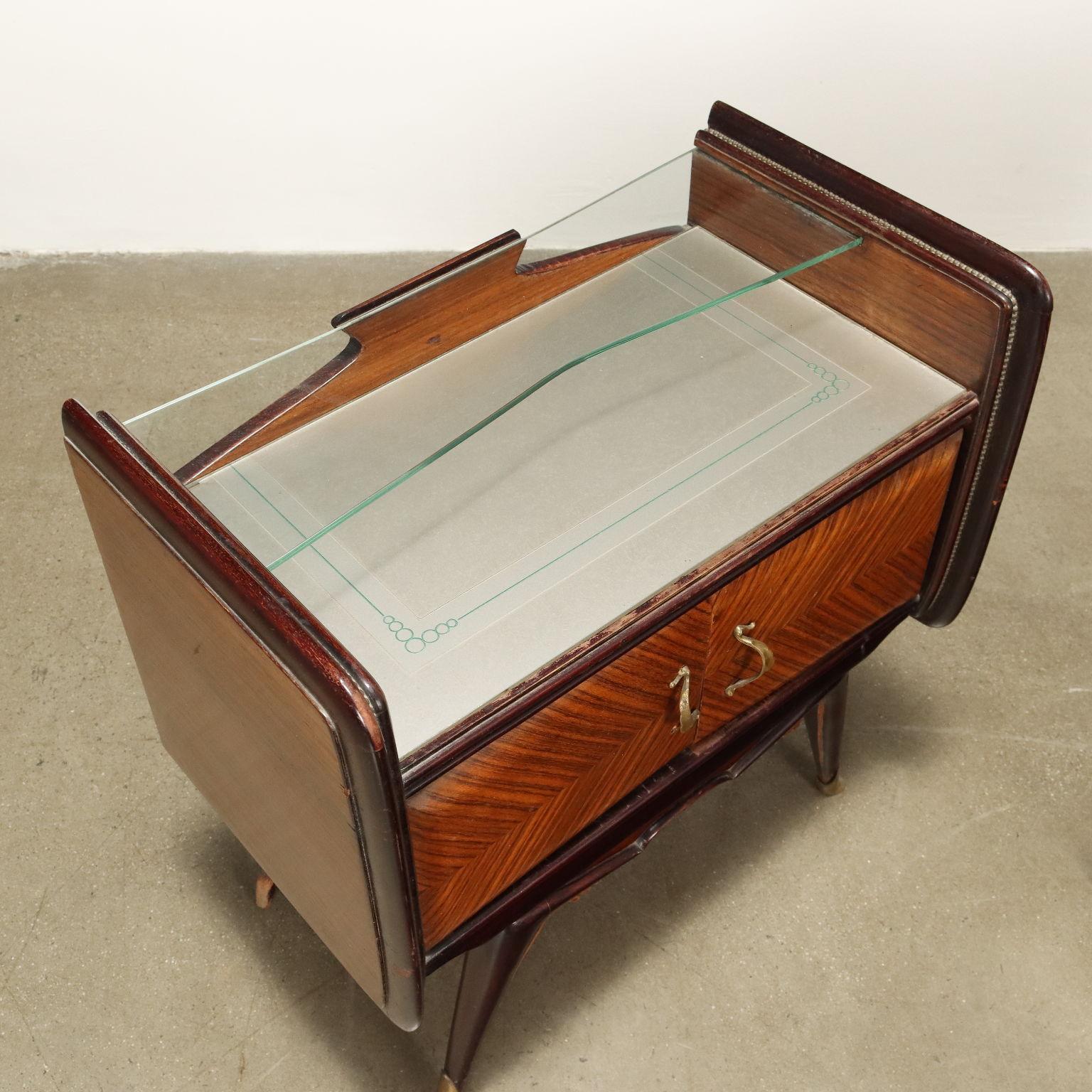 Paire de tables de chevet vintage, années 1950-60 en vente 2