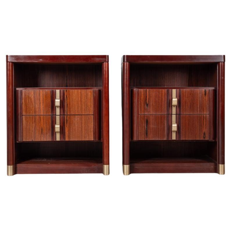 Paar 1960er Jahre Vintage Nachttische in Palisander italienisches Design im Angebot