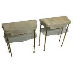 Pair of Antique d'eco style nightstands. Mice Design Cantù 