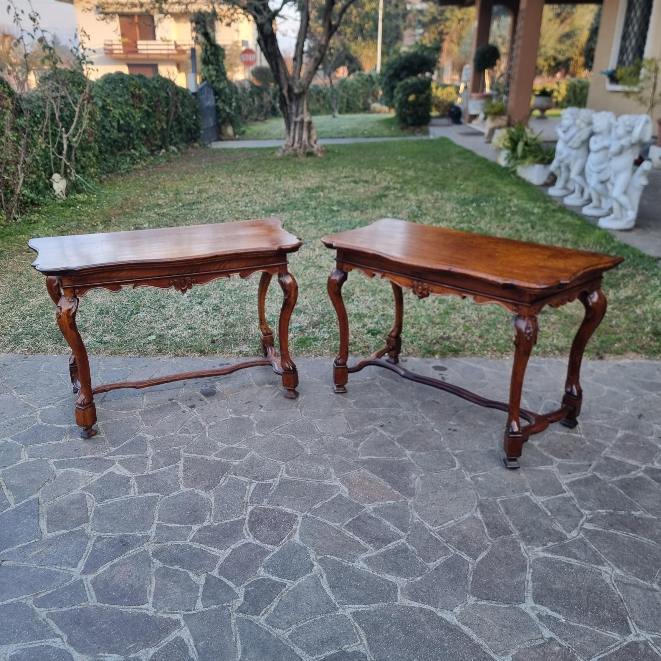 Coppia di Consolles in Noce del ‘700 Luigi XV Veneziane in vendita 6