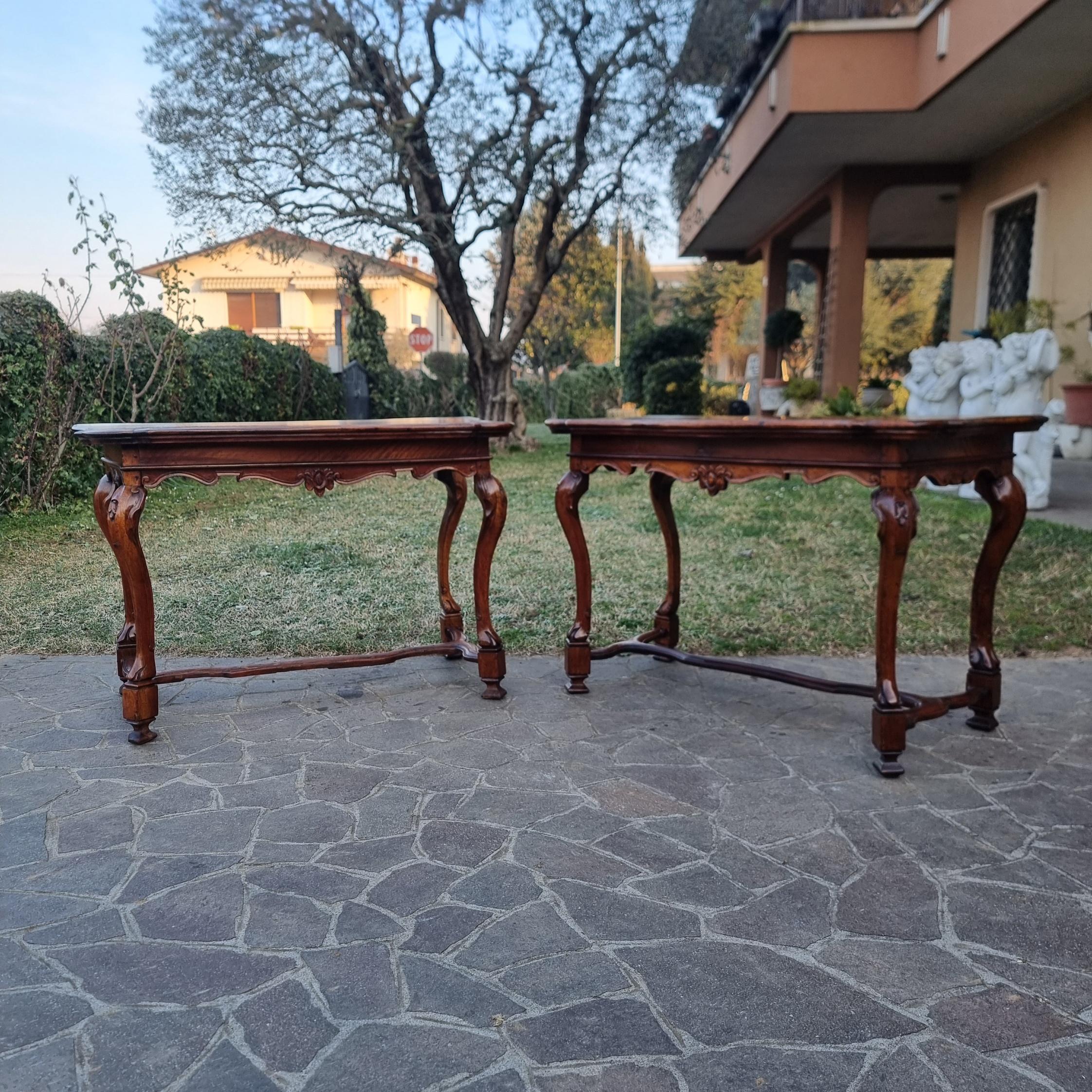Coppia di Consolles in Noce del ‘700 Luigi XV Veneziane in vendita 7