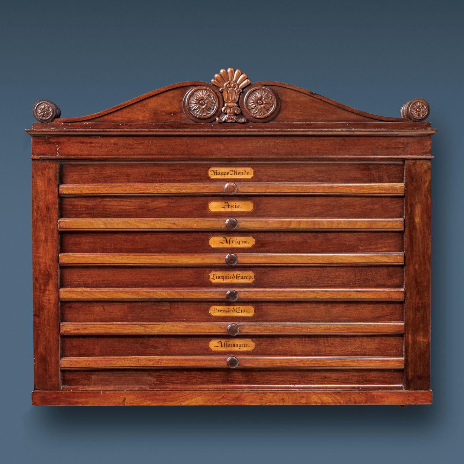 Restauration Pair of Containers for Geographical Atlas Henry Thomas Peters (1792-1852) att