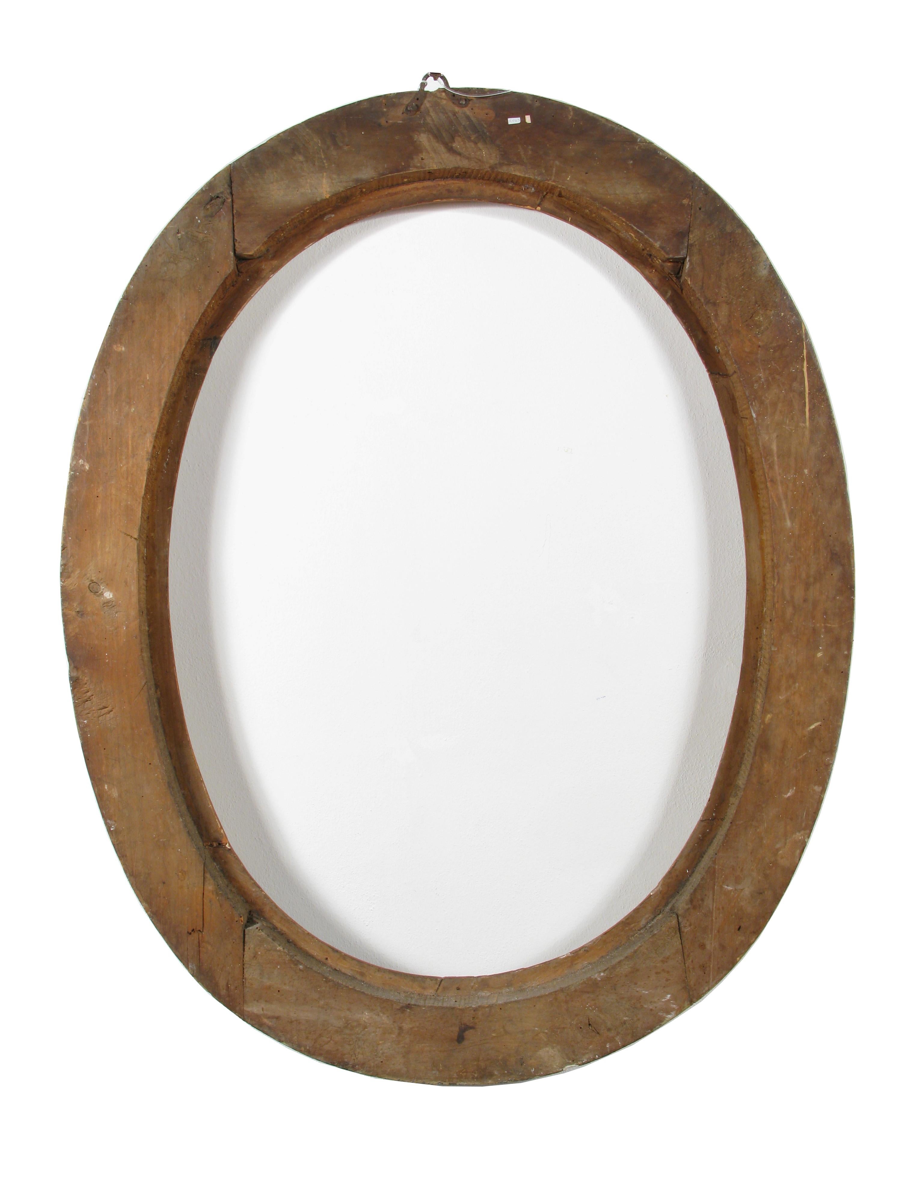 Wood Pair of marbled oval frames, Venetian, Louis XIV° For Sale