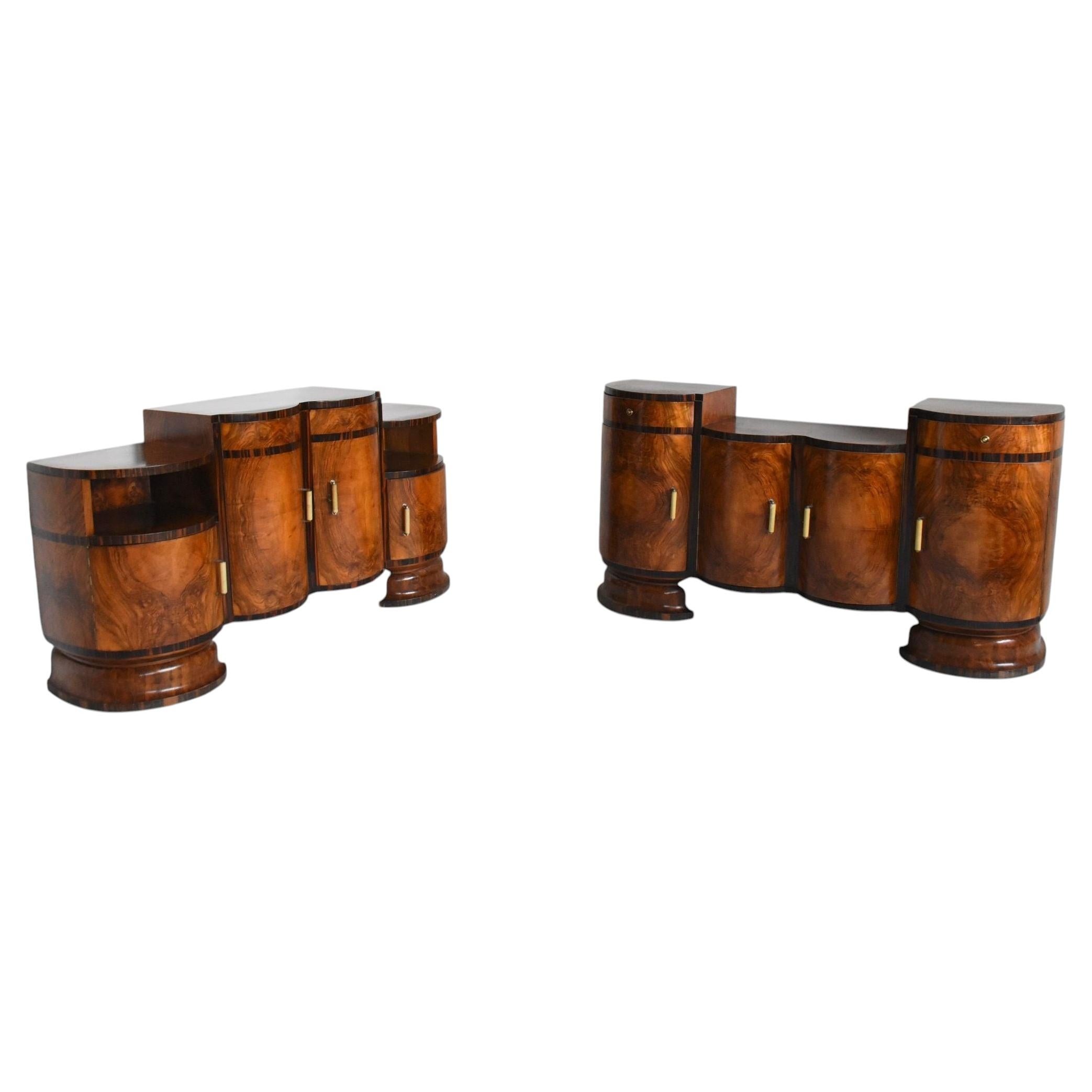 Art Deco Credenzas by Architetti Artigiani Anonimi, Italy, 1930 For Sale