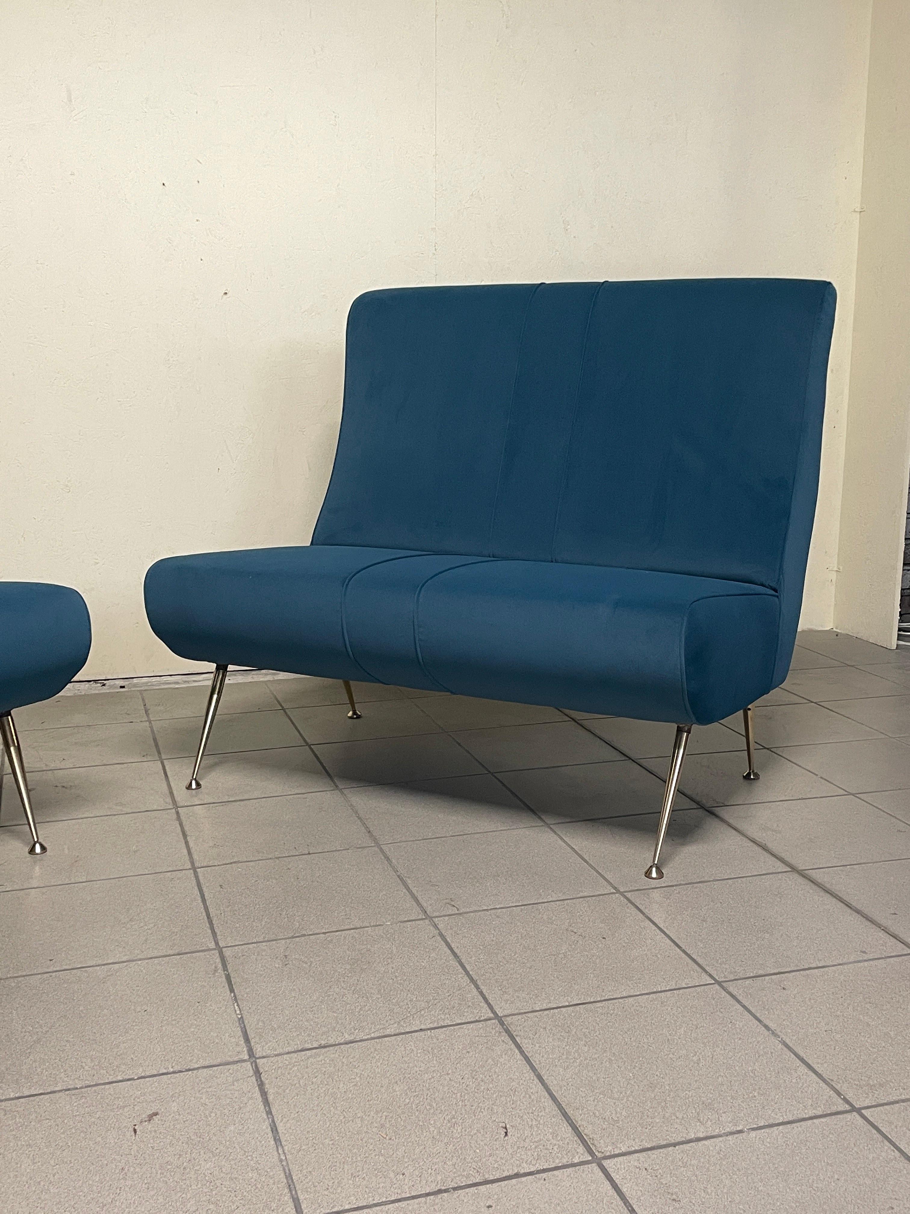 Coppia di divanetti anni '50 (Messing) im Angebot