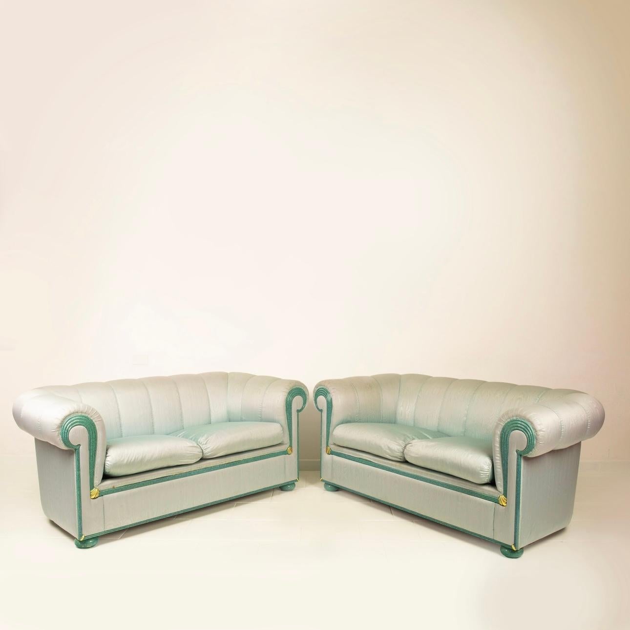 Pair of sofas by Fabrizio Smania for Smania Studio Interni For Sale 4