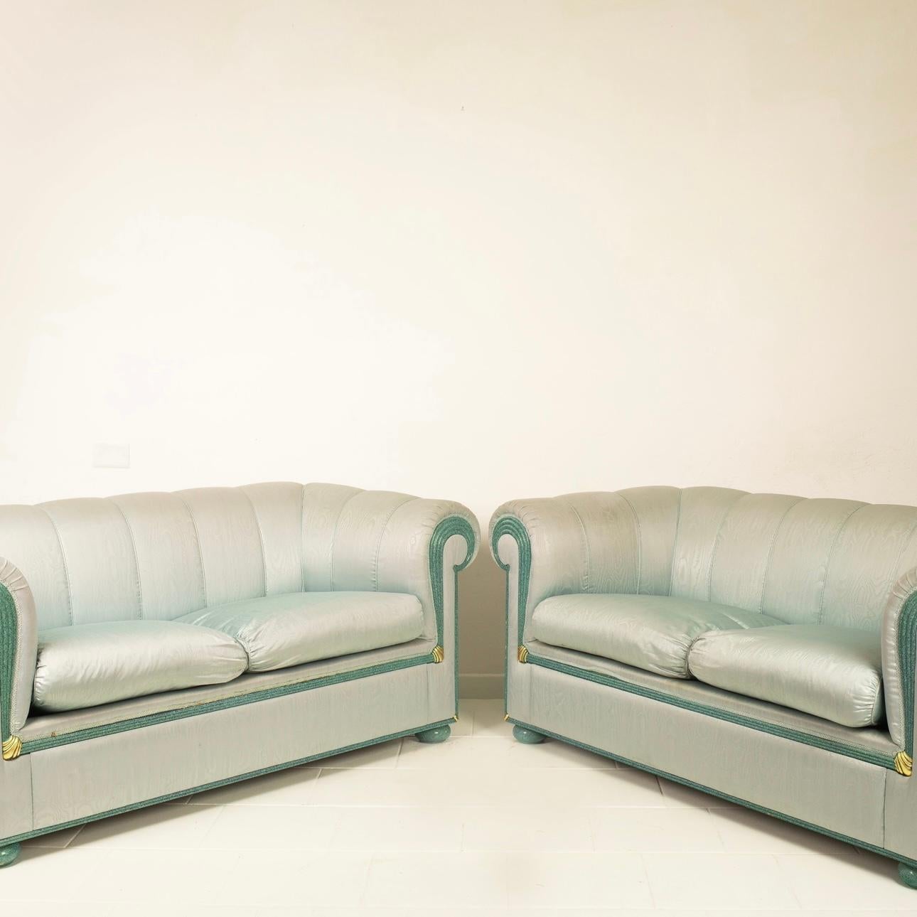Pair of sofas by Fabrizio Smania for Smania Studio Interni For Sale 5
