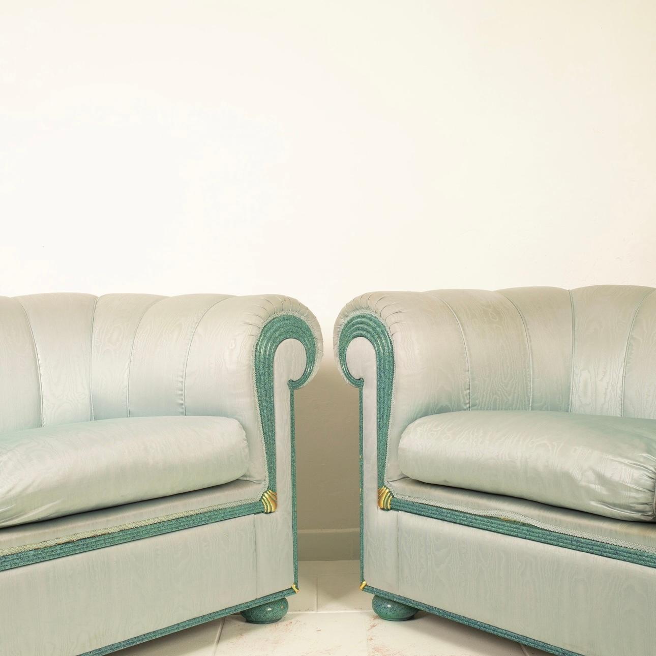 Pair of sofas by Fabrizio Smania for Smania Studio Interni For Sale 6